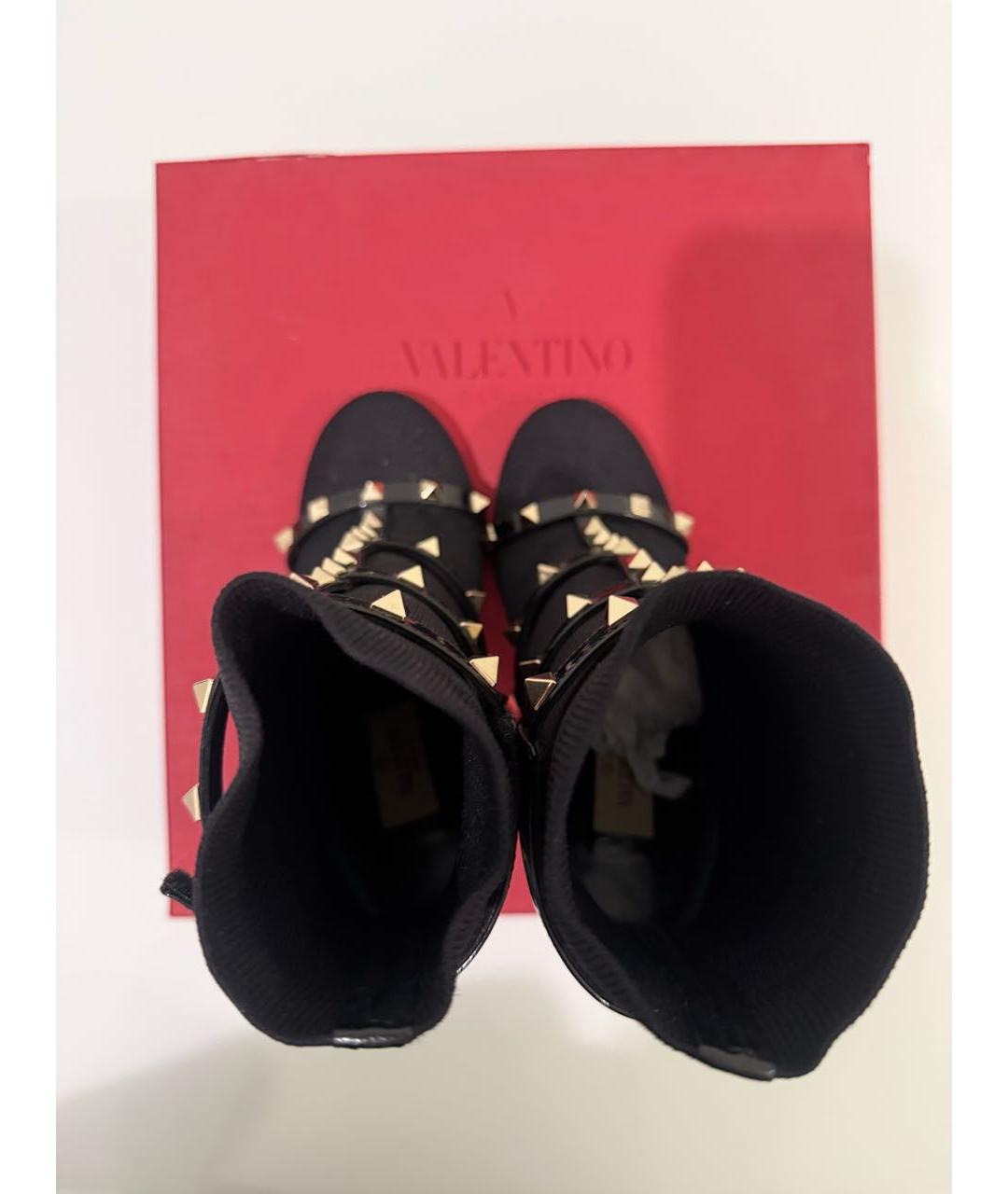 VALENTINO Черные текстильные ботильоны, фото 3