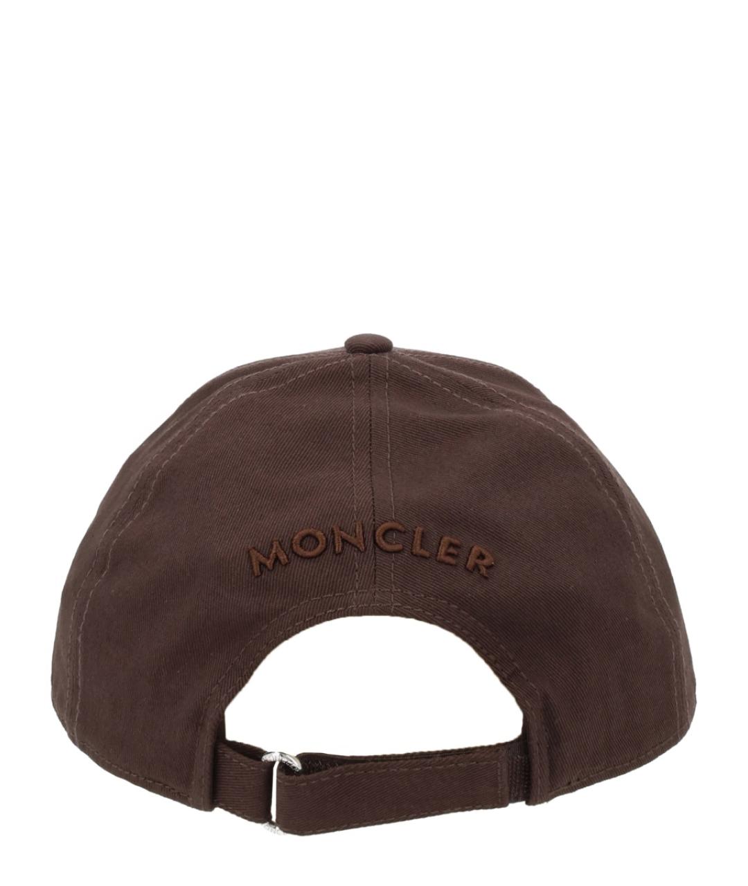 MONCLER Коричневая хлопковая кепка/бейсболка, фото 2