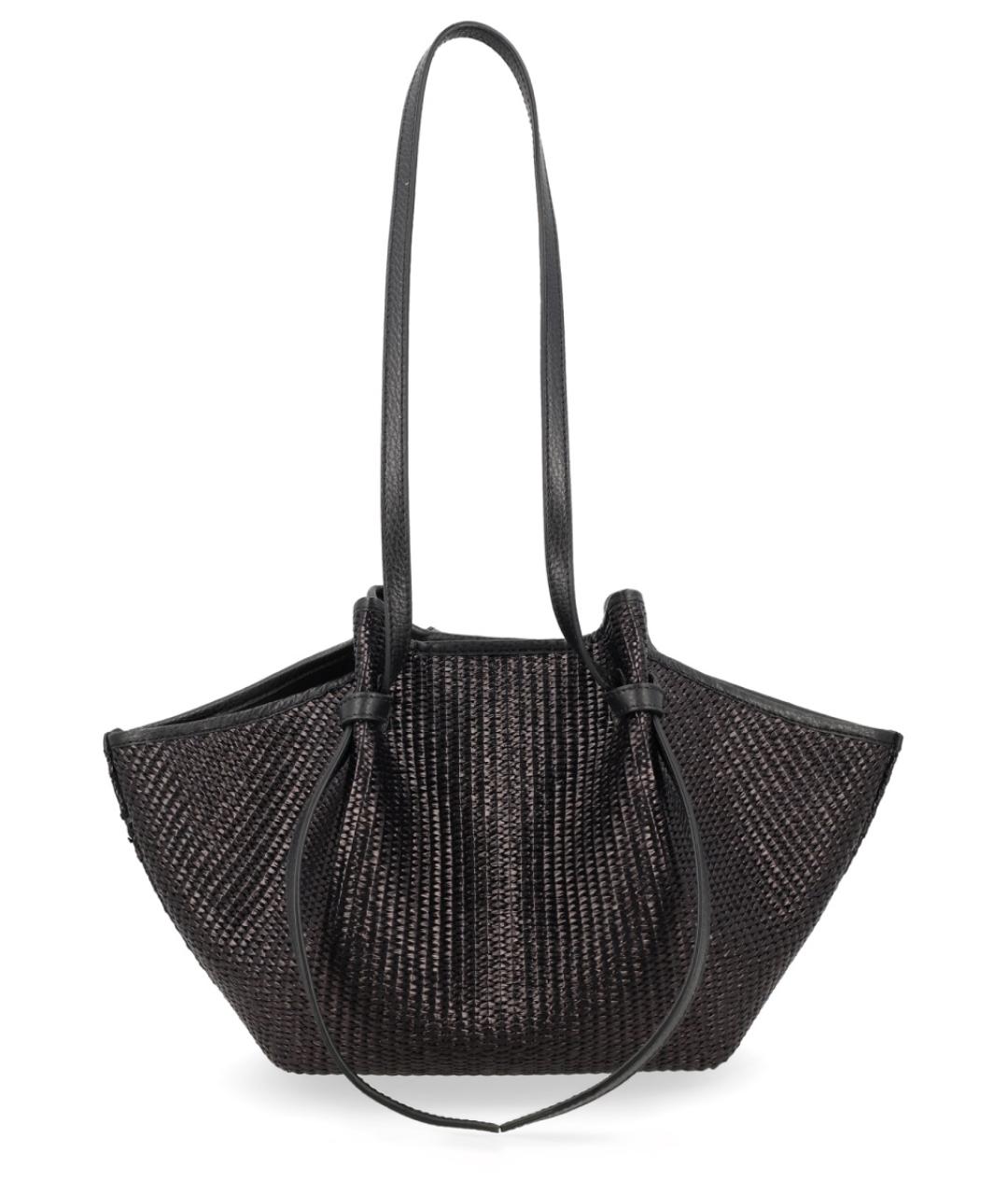 YUZEFI Черная пелетеная сумка тоут, фото 3