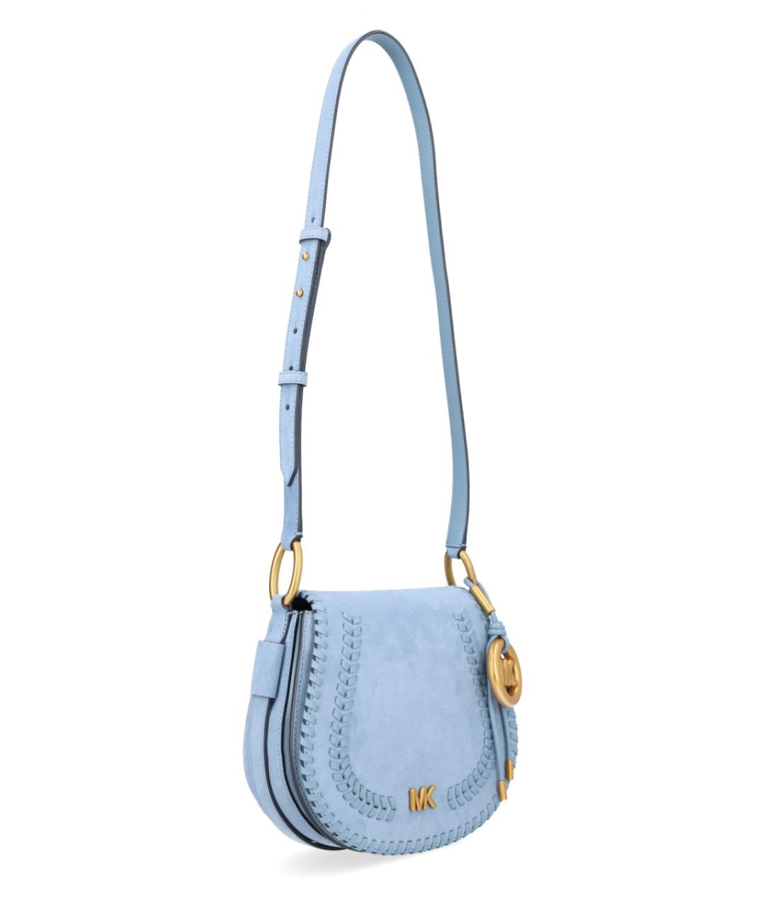 MICHAEL KORS Голубая замшевая сумка через плечо, фото 2