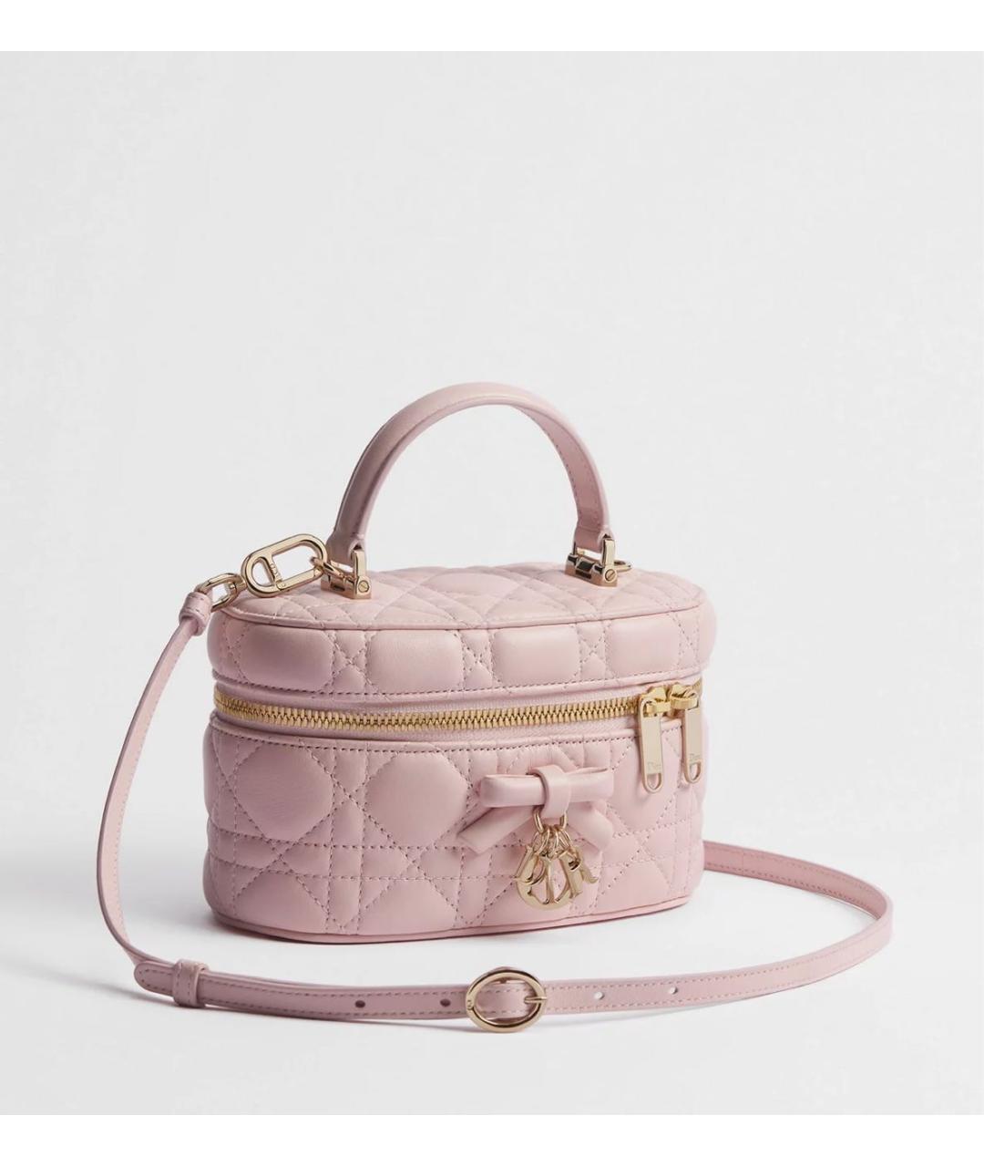 CHRISTIAN DIOR Розовая кожаная сумка через плечо, фото 2