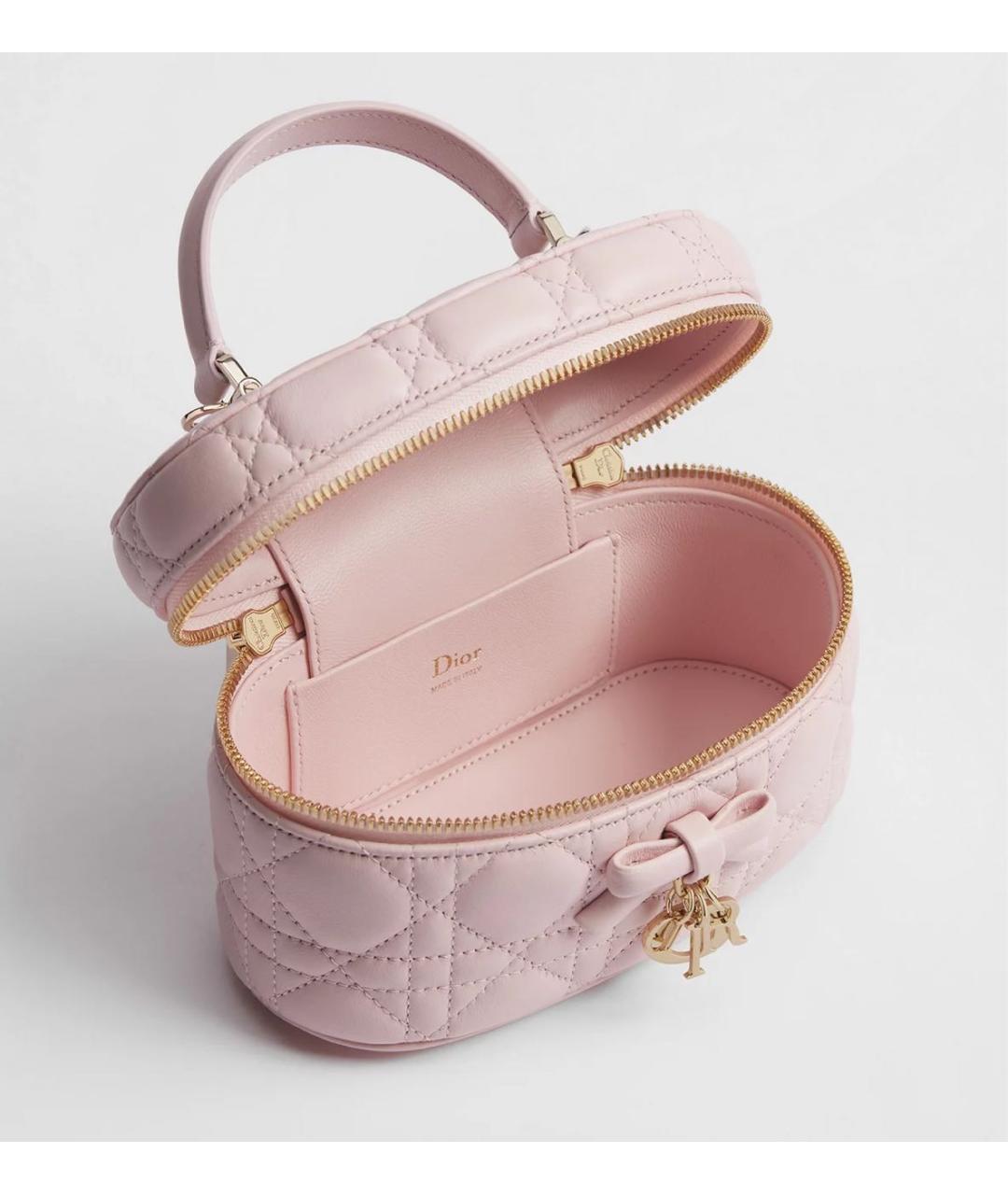 CHRISTIAN DIOR Розовая кожаная сумка через плечо, фото 3