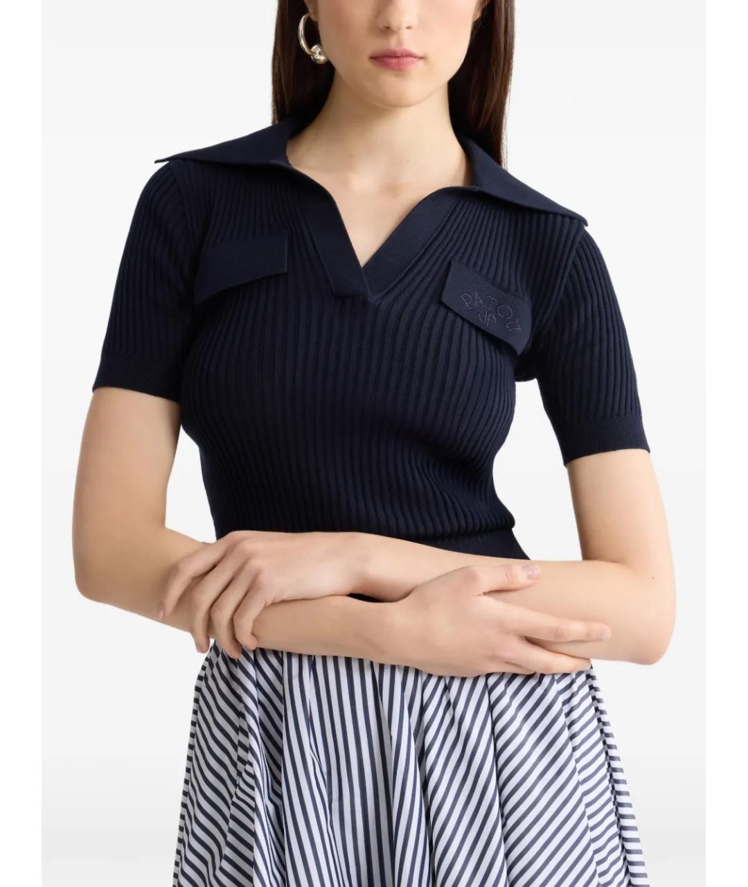 PATOU Синяя хлопковая футболка, фото 4