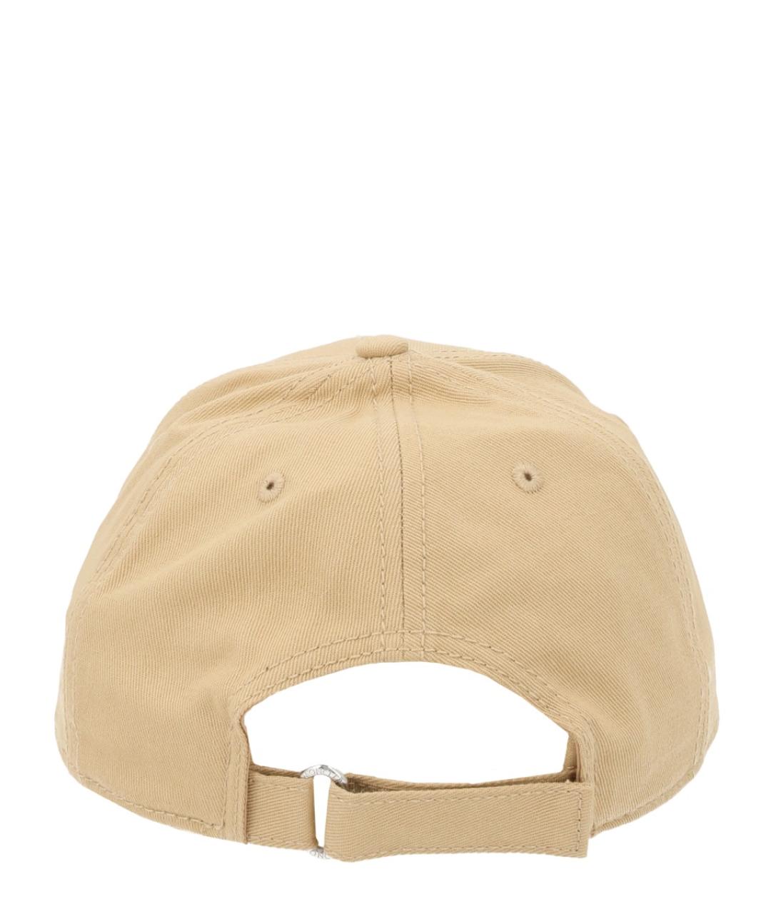 MONCLER Бежевая хлопковая кепка, фото 2