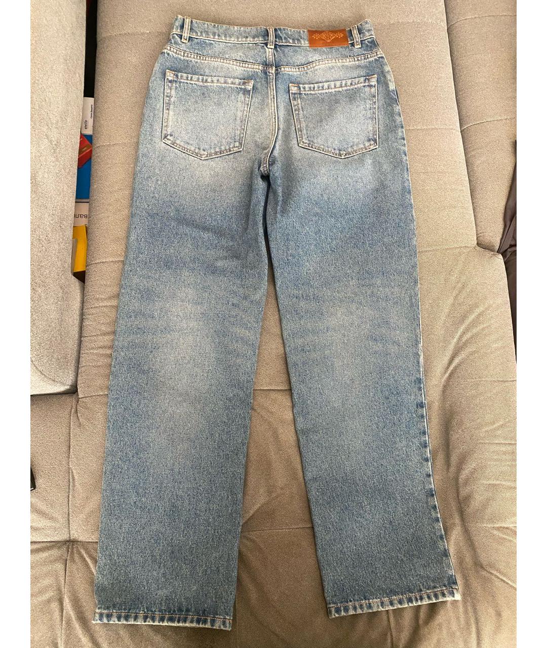 WEEKEND MAX MARA Голубые хлопковые прямые джинсы, фото 2