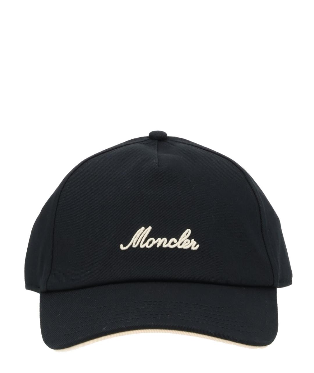 MONCLER Черная хлопковая кепка/бейсболка, фото 1