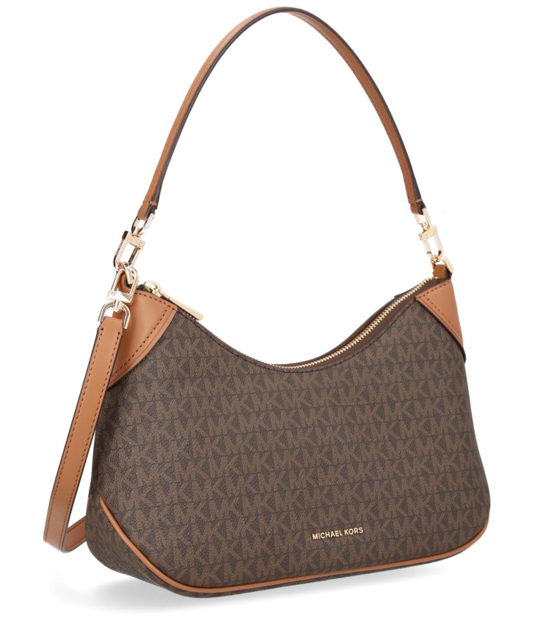 MICHAEL KORS Коричневая сумка через плечо из искусственной кожи, фото 3