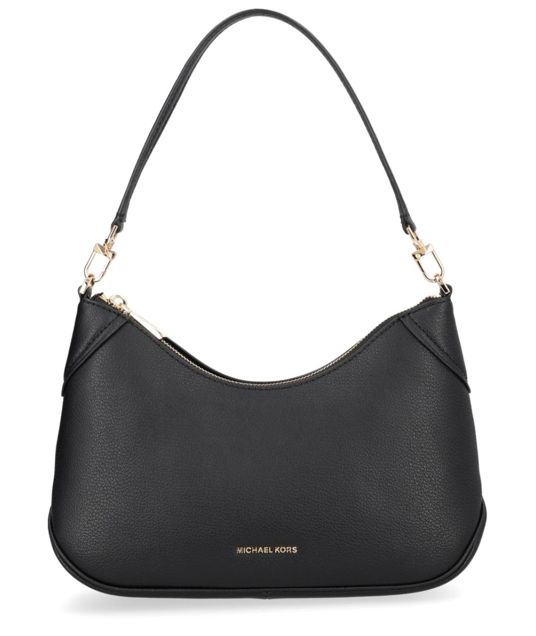 MICHAEL KORS Черная кожаная сумка через плечо, фото 1