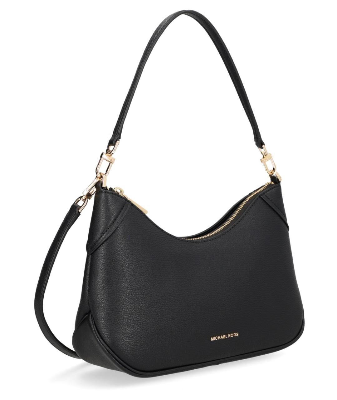 MICHAEL KORS Черная кожаная сумка через плечо, фото 3