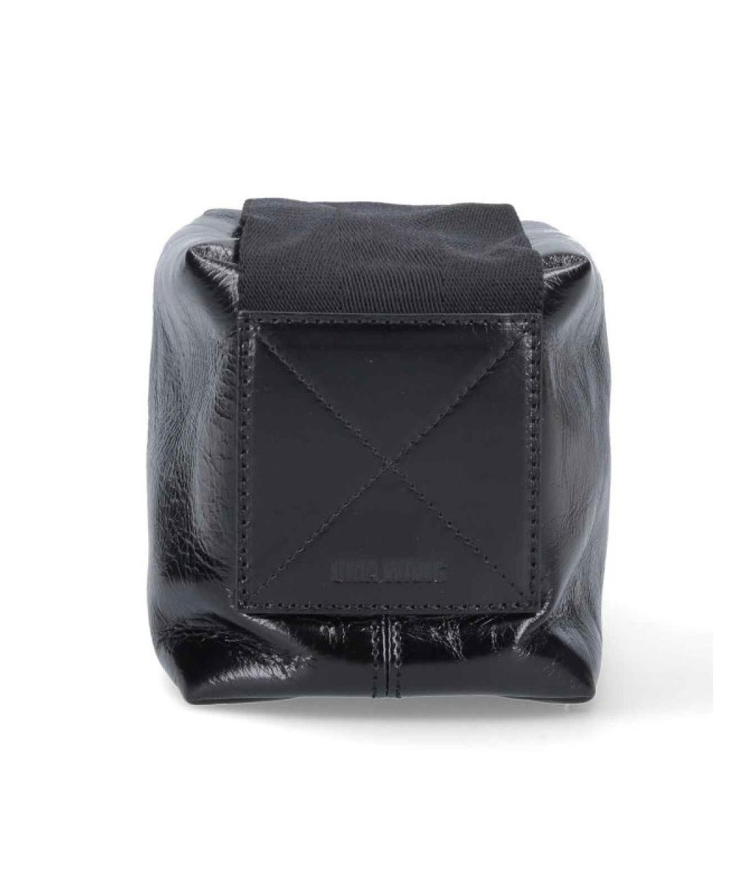 UMA WANG Черная кожаная сумка через плечо, фото 5