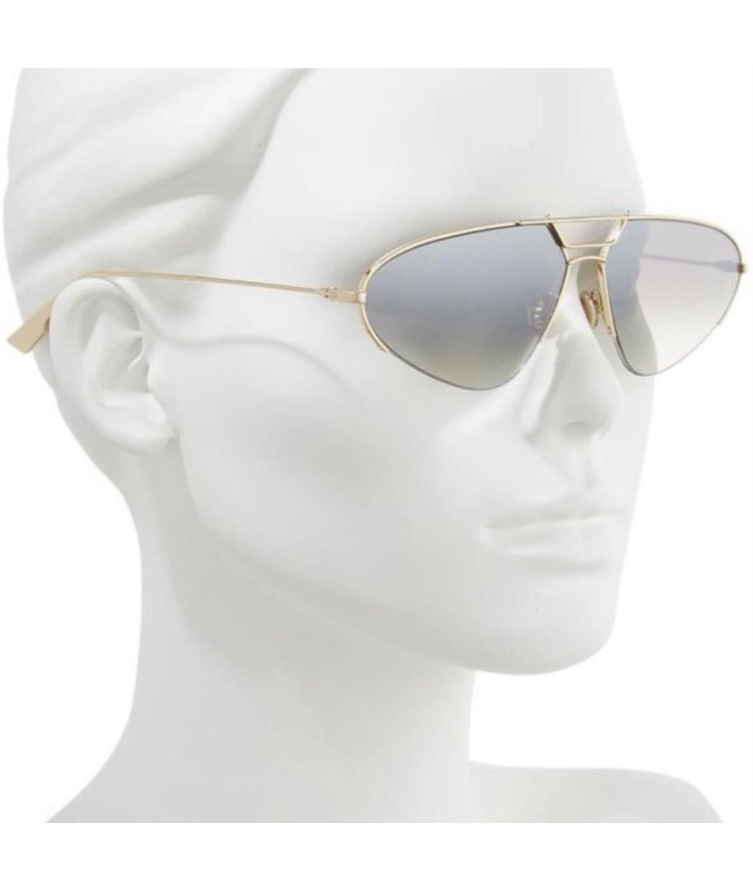 CHRISTIAN DIOR Золотые металлические солнцезащитные очки, фото 8
