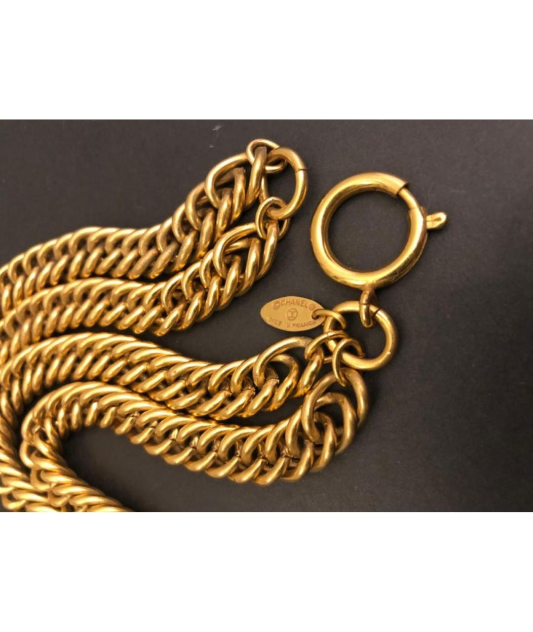 CHANEL Золотое металлическое колье, фото 3