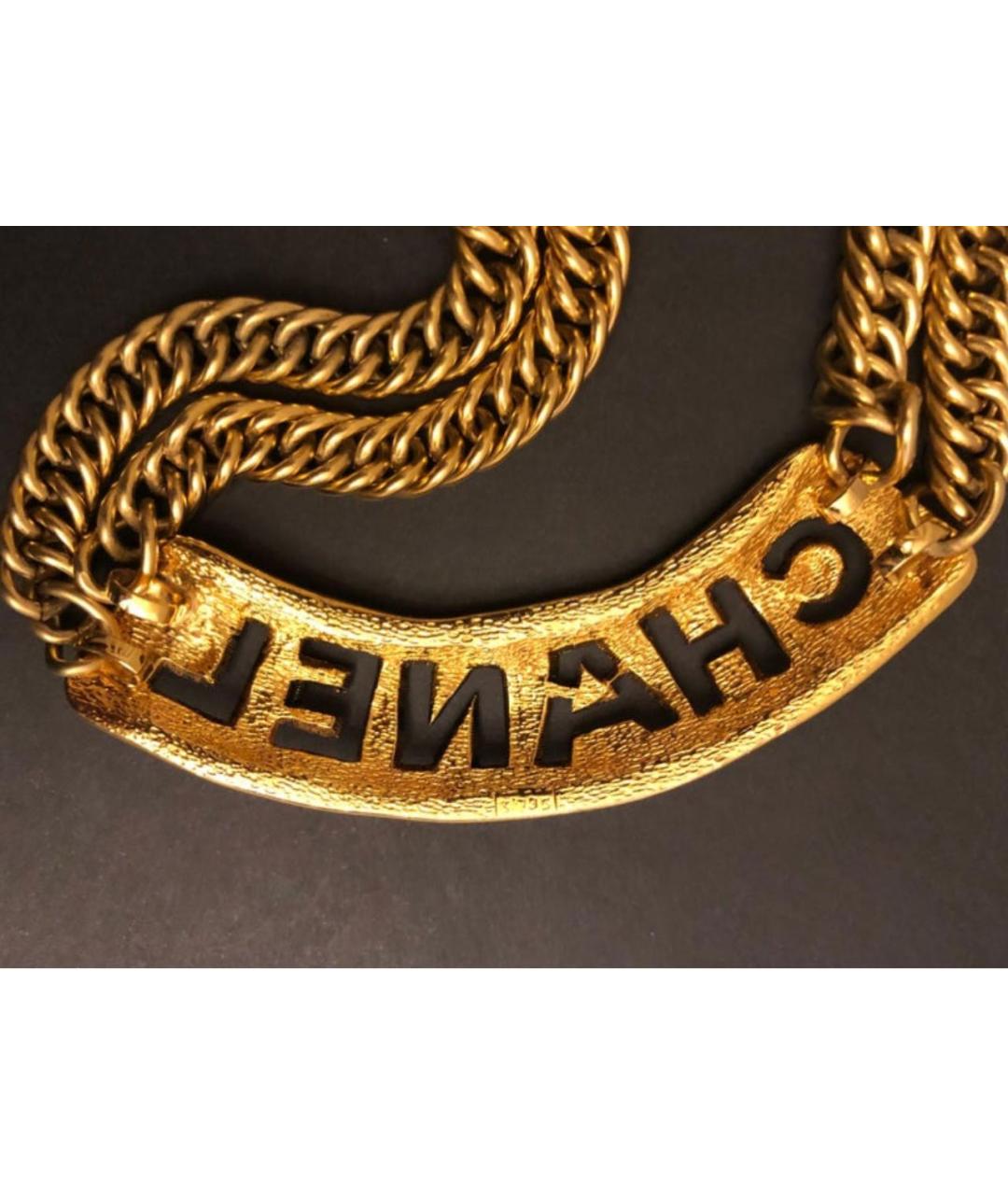 CHANEL Золотое металлическое колье, фото 2