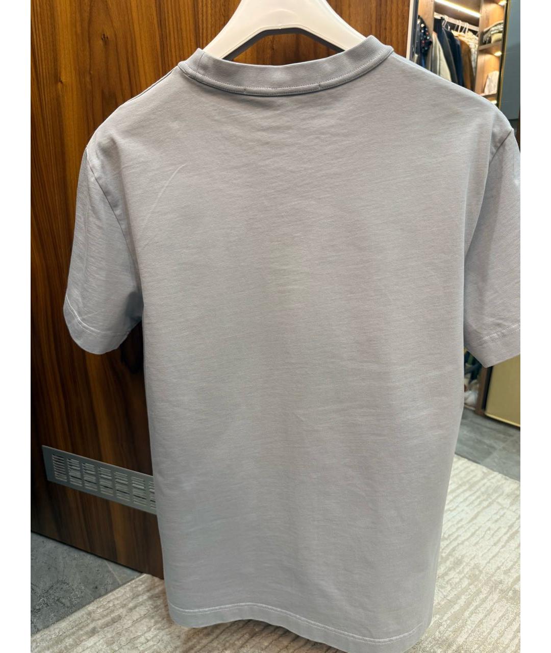 ALEXANDER WANG Серая хлопковая футболка, фото 2