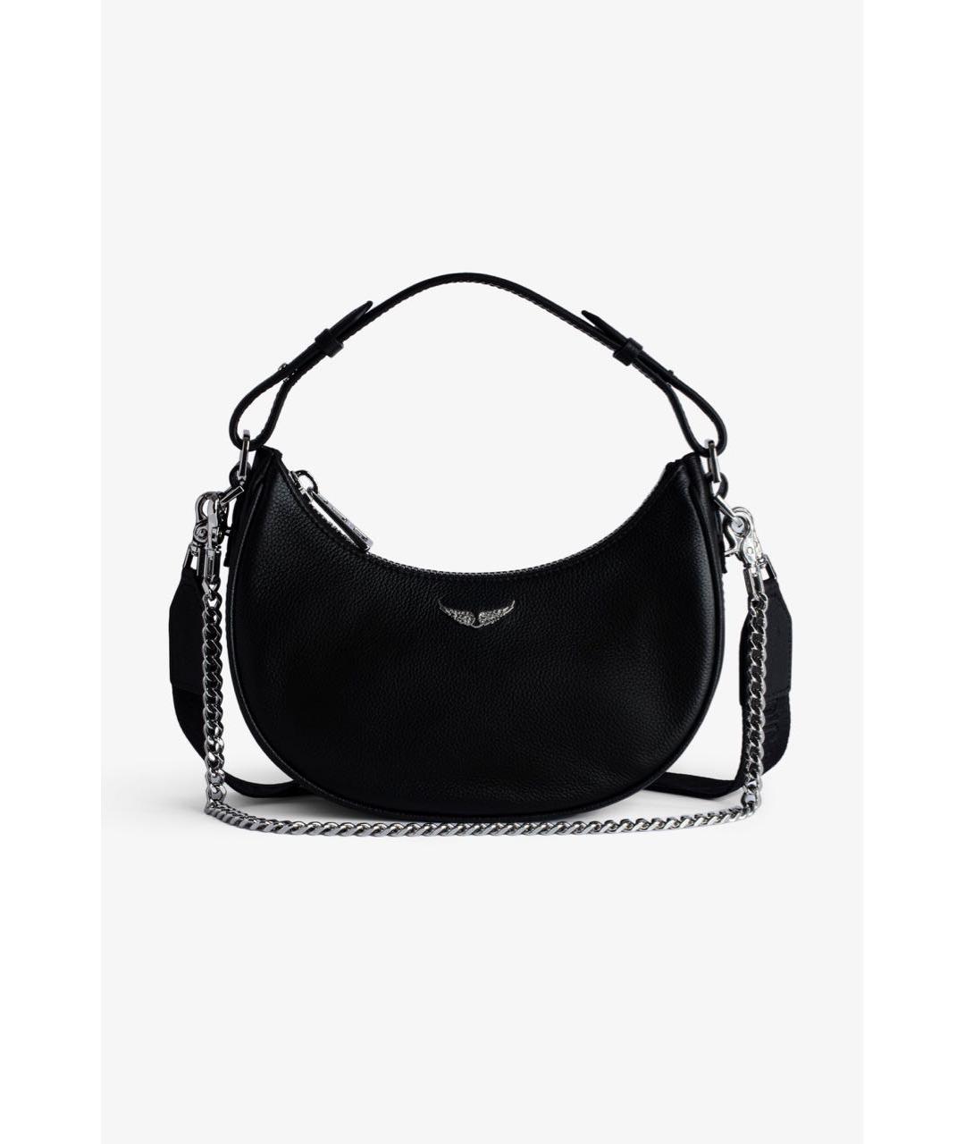 ZADIG & VOLTAIRE Черная кожаная сумка с короткими ручками, фото 5