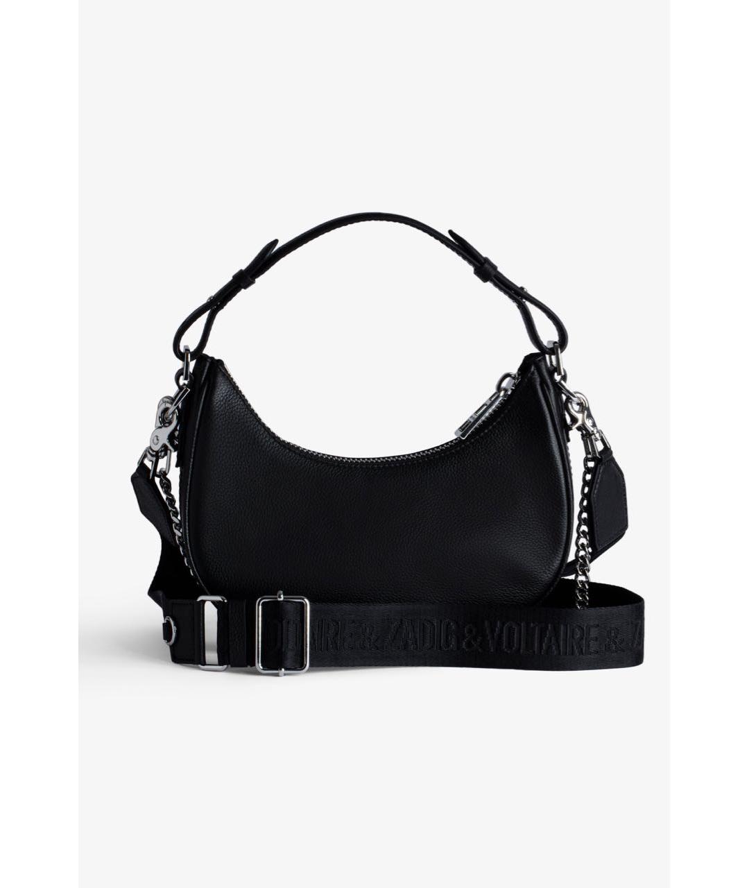 ZADIG & VOLTAIRE Черная кожаная сумка с короткими ручками, фото 2