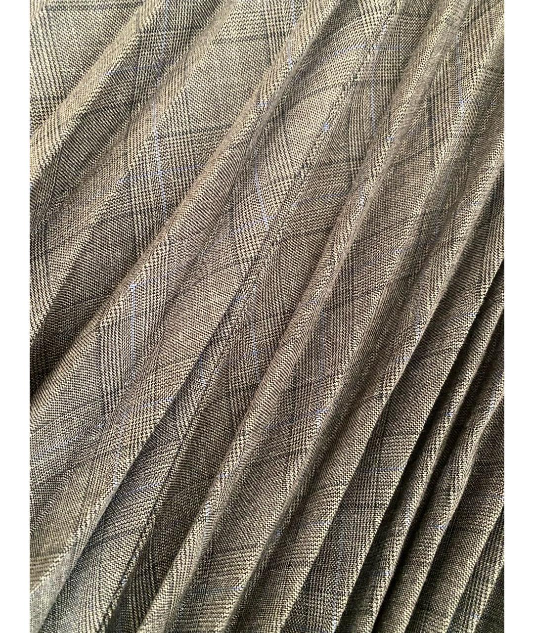 PRADA Серая полиэстеровая юбка макси, фото 4