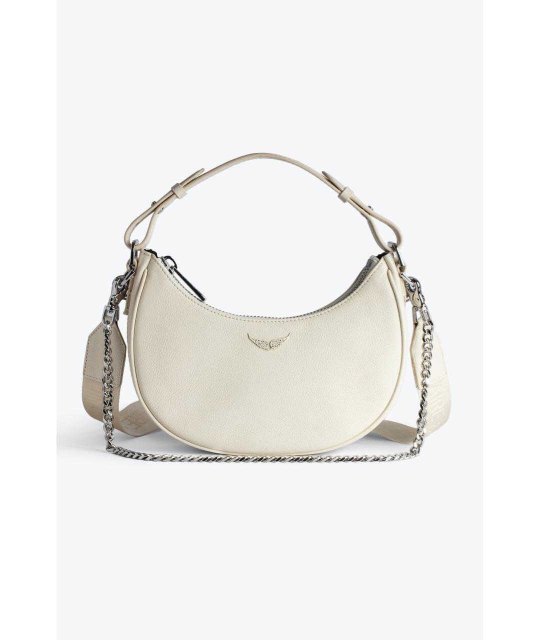 ZADIG & VOLTAIRE Белая кожаная сумка с короткими ручками, фото 5