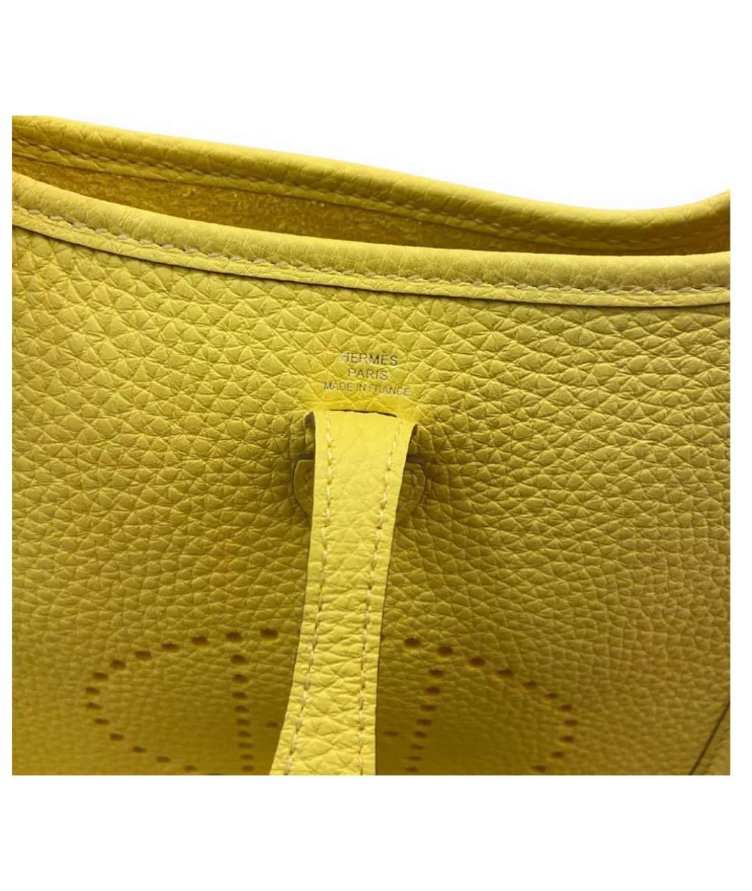 HERMES Желтая кожаная сумка через плечо, фото 2