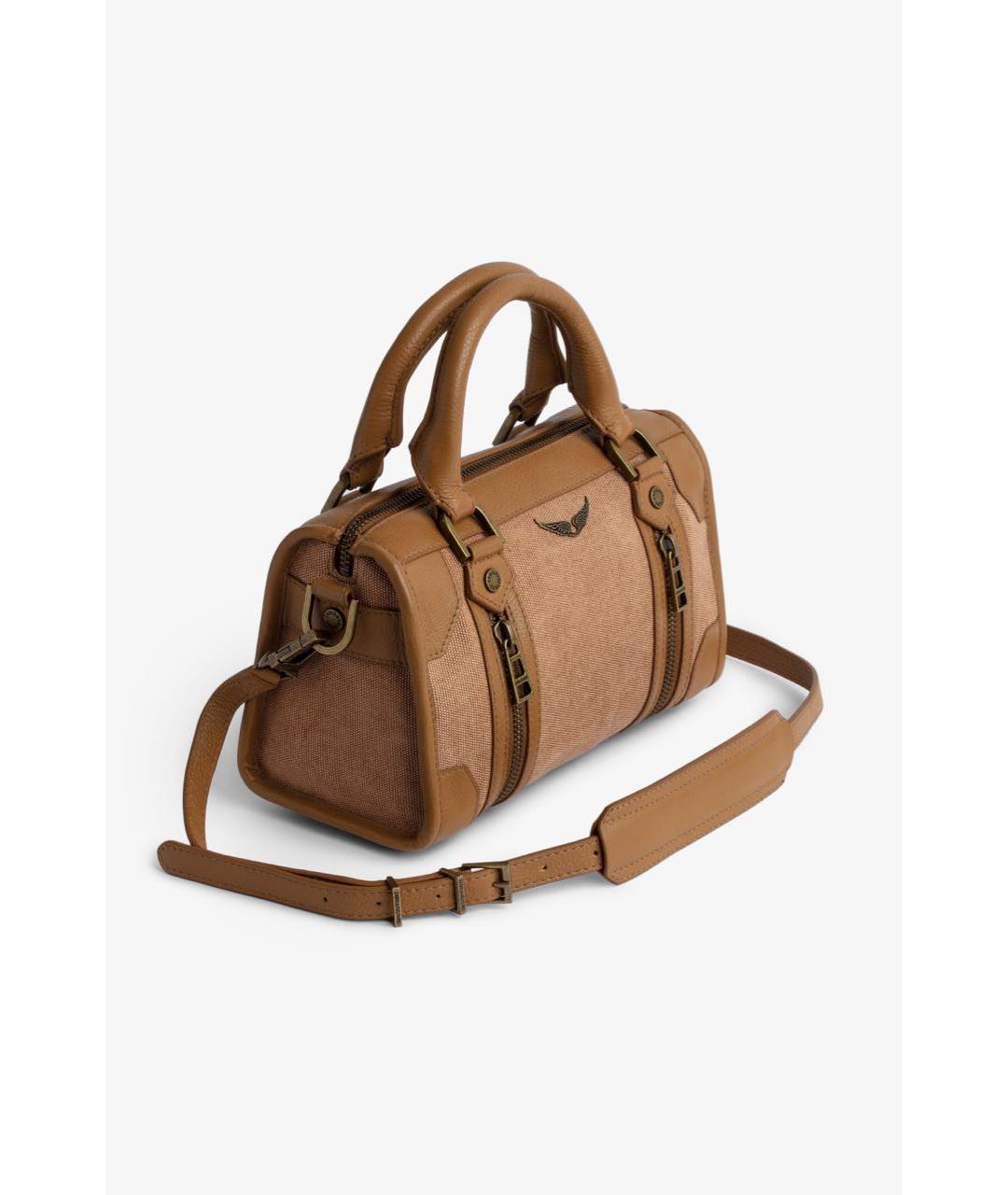 ZADIG & VOLTAIRE Коричневая кожаная сумка с короткими ручками, фото 3