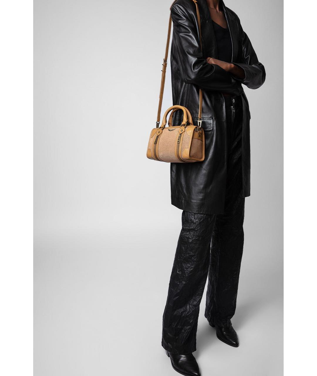 ZADIG & VOLTAIRE Коричневая кожаная сумка с короткими ручками, фото 2