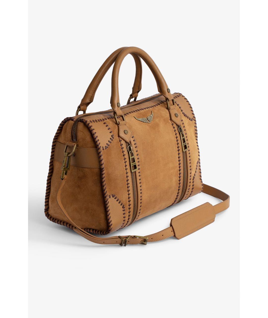 ZADIG & VOLTAIRE Коричневая кожаная дорожная/спортивная сумка, фото 4