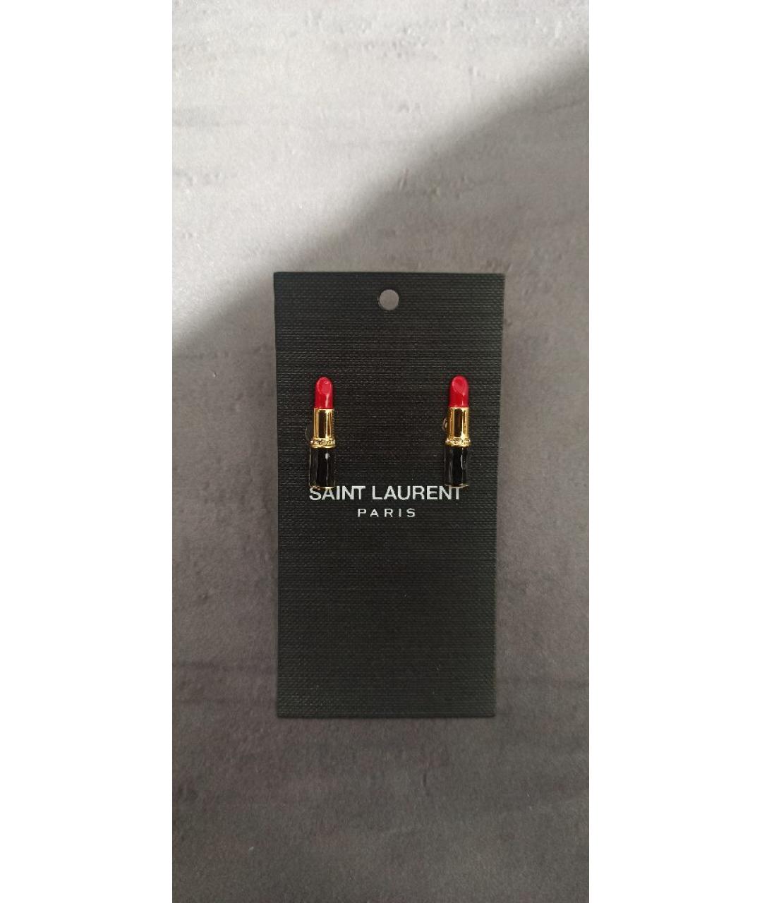 SAINT LAURENT Черные серьги, фото 4