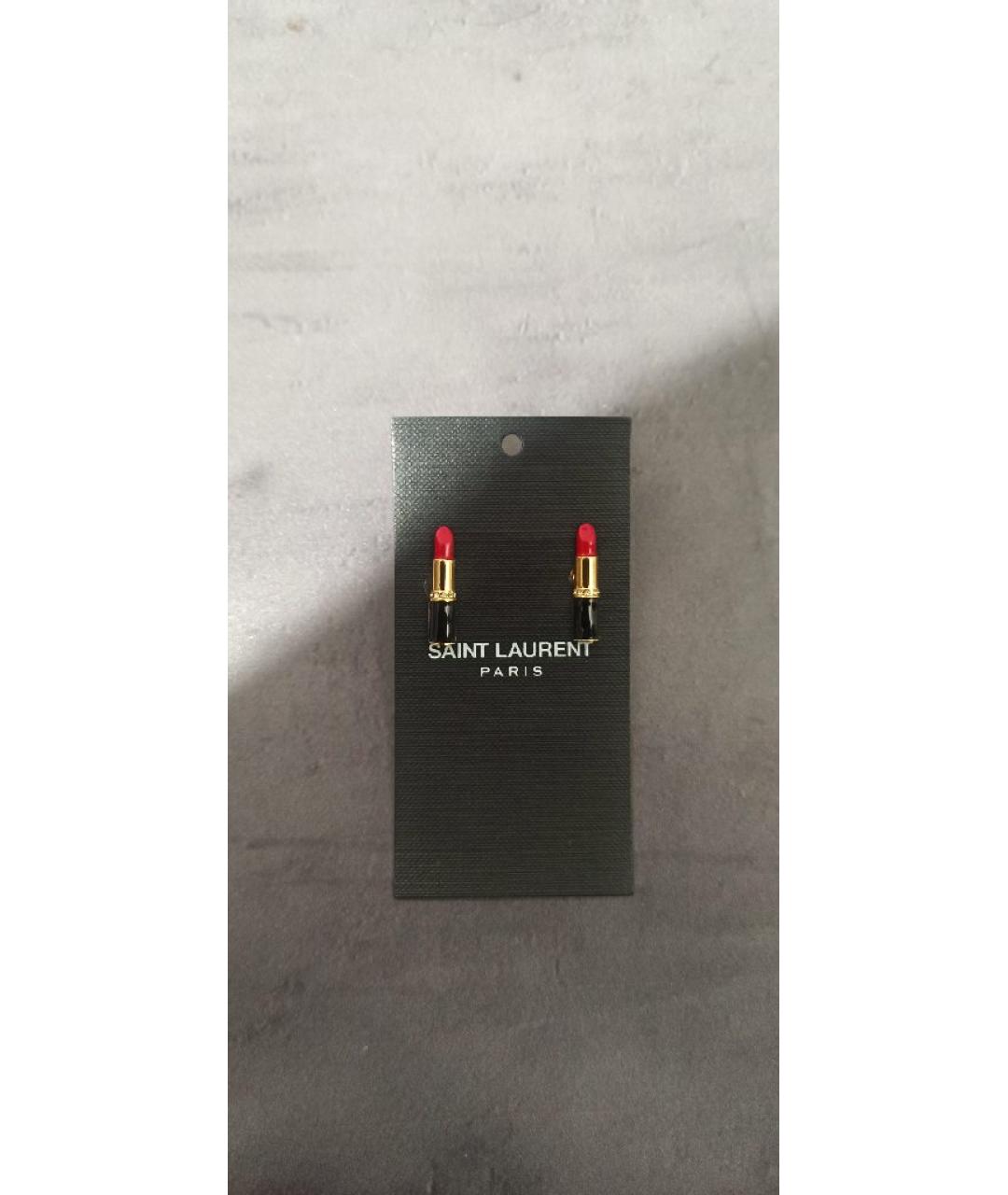 SAINT LAURENT Черные серьги, фото 5