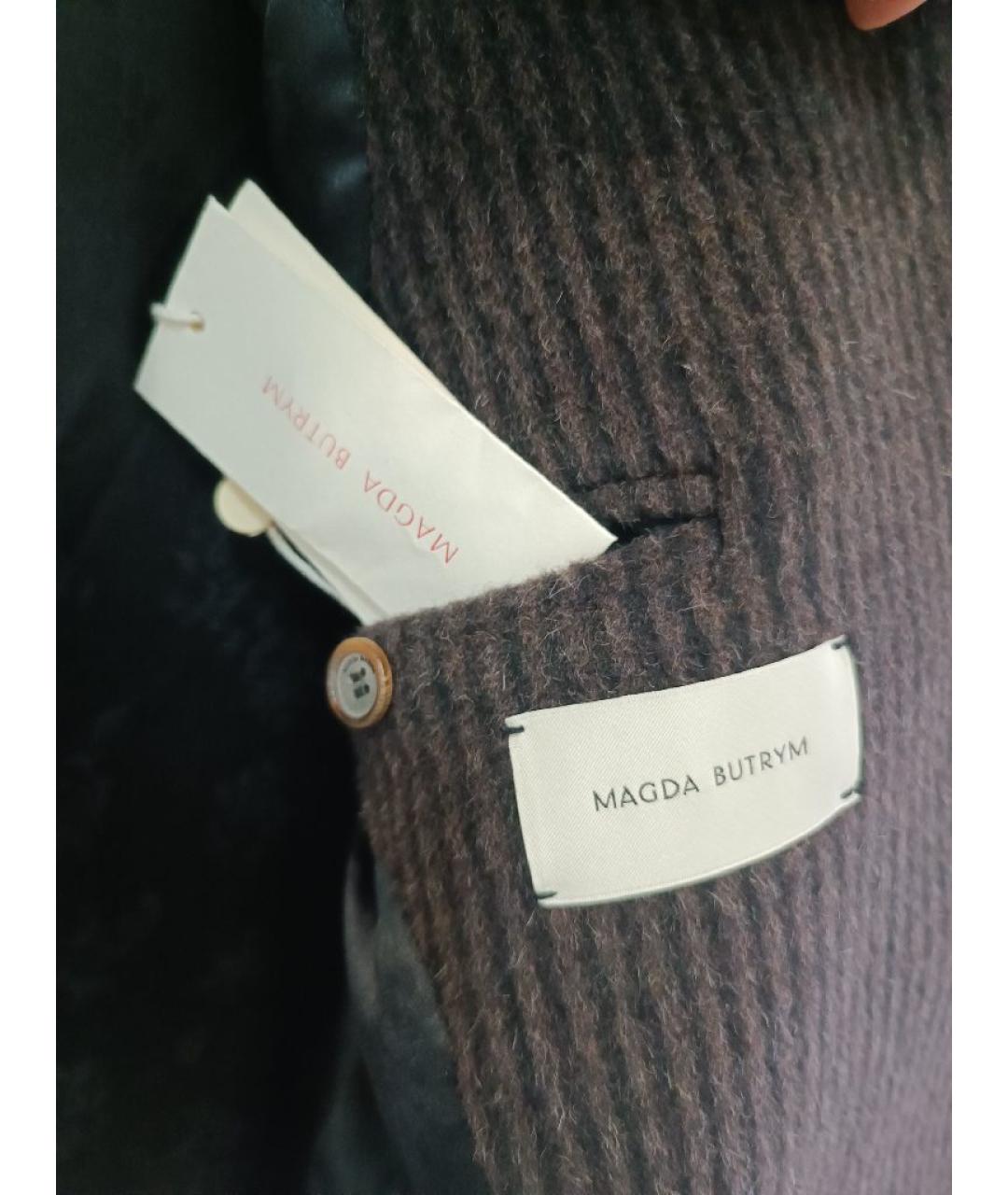 MAGDA BUTRYM Коричневое шерстяное пальто, фото 3