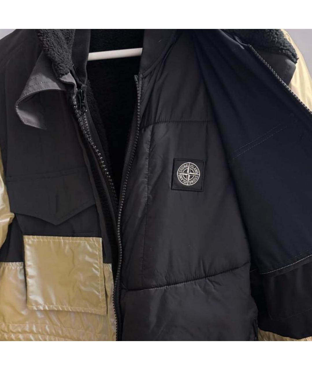 STONE ISLAND Серебряная полиамидовая куртка, фото 4