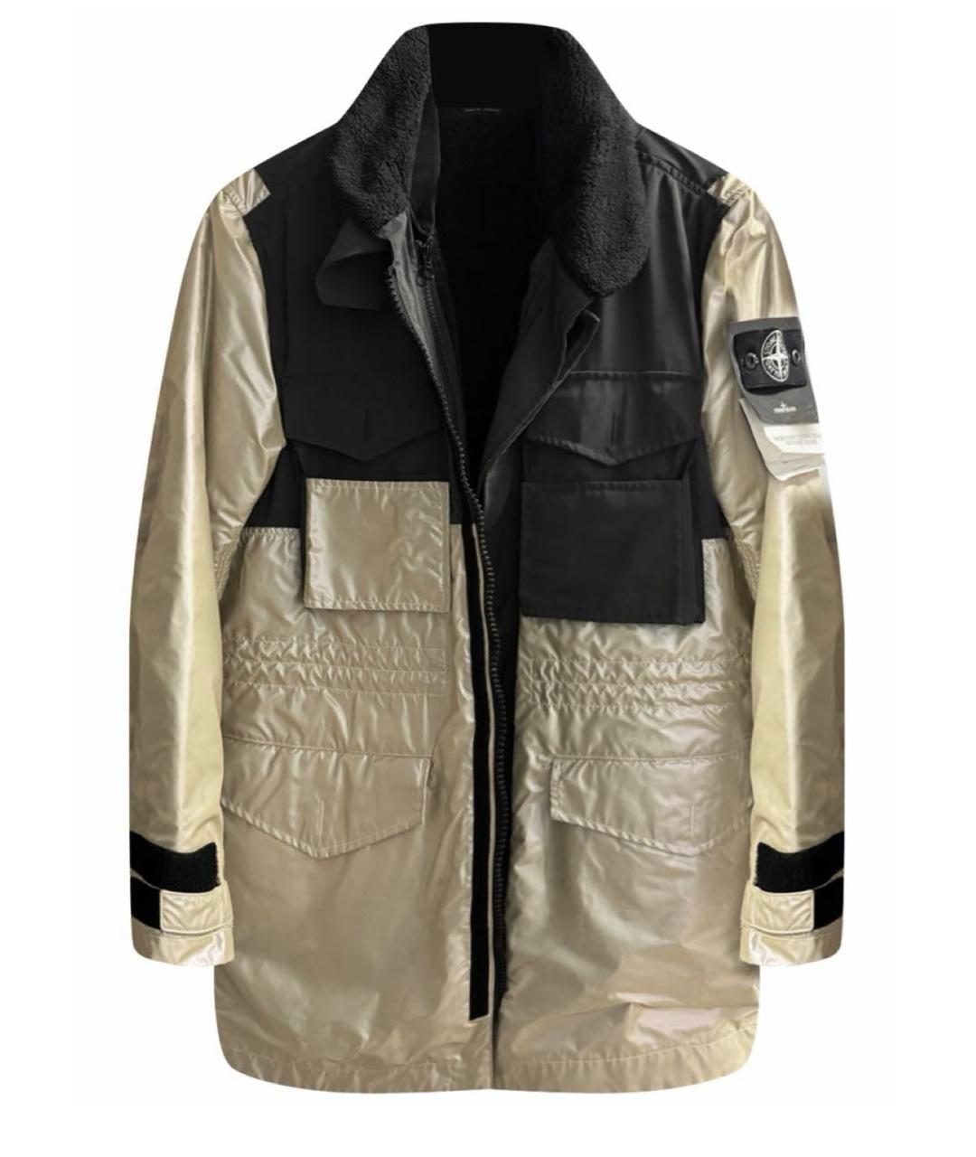 STONE ISLAND Серебряная полиамидовая куртка, фото 3