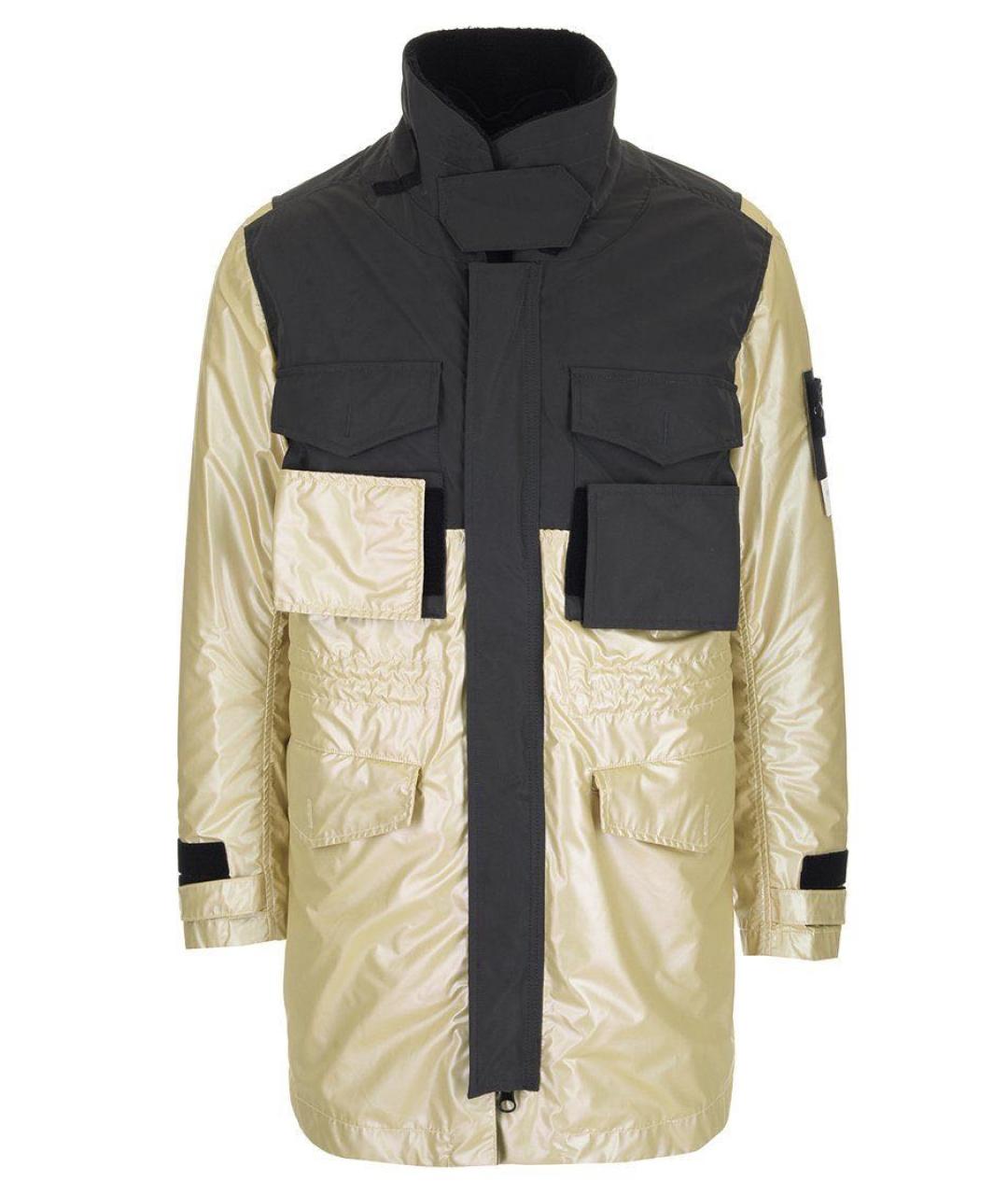 STONE ISLAND Серебряная полиамидовая куртка, фото 1