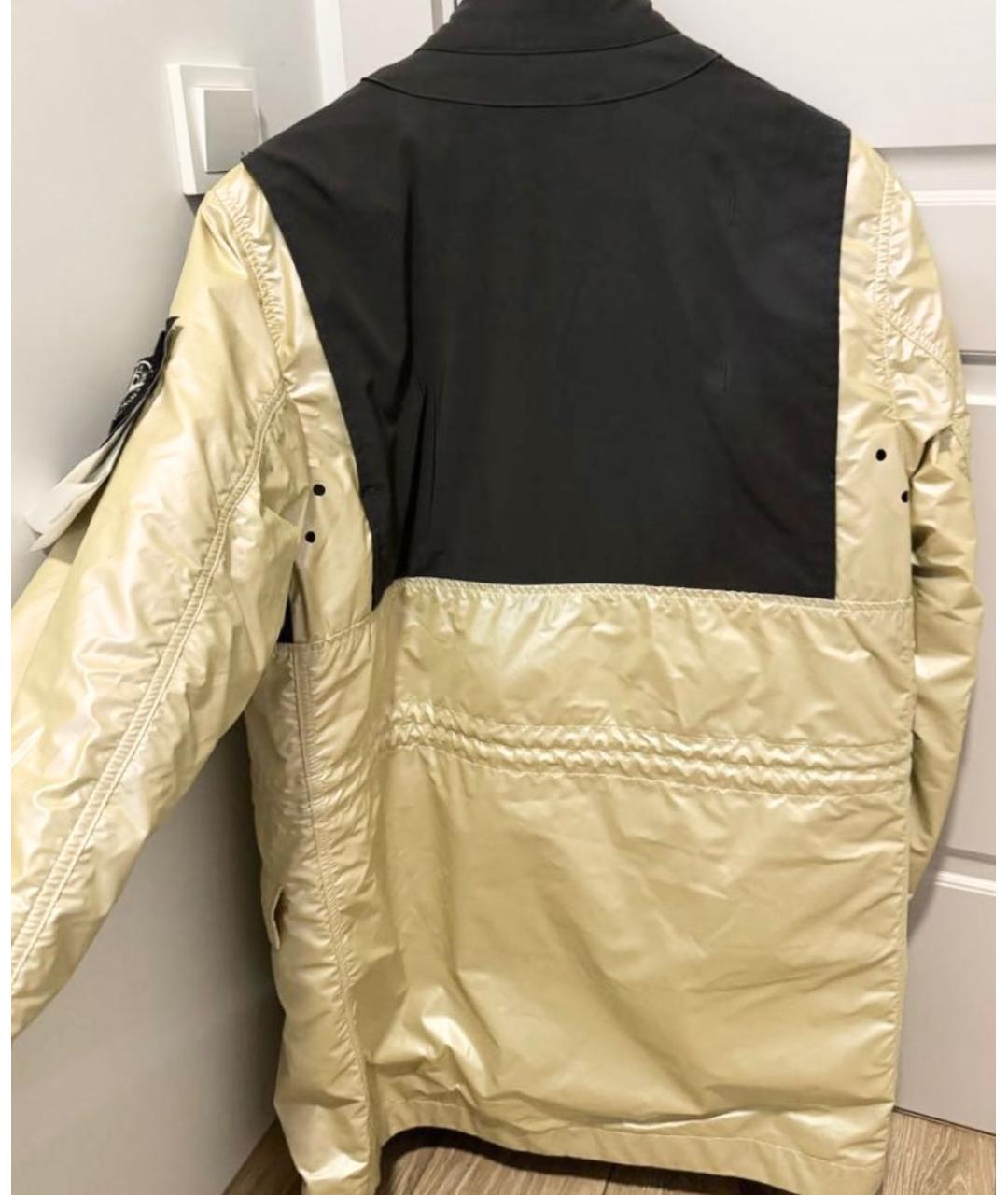 STONE ISLAND Серебряная полиамидовая куртка, фото 2