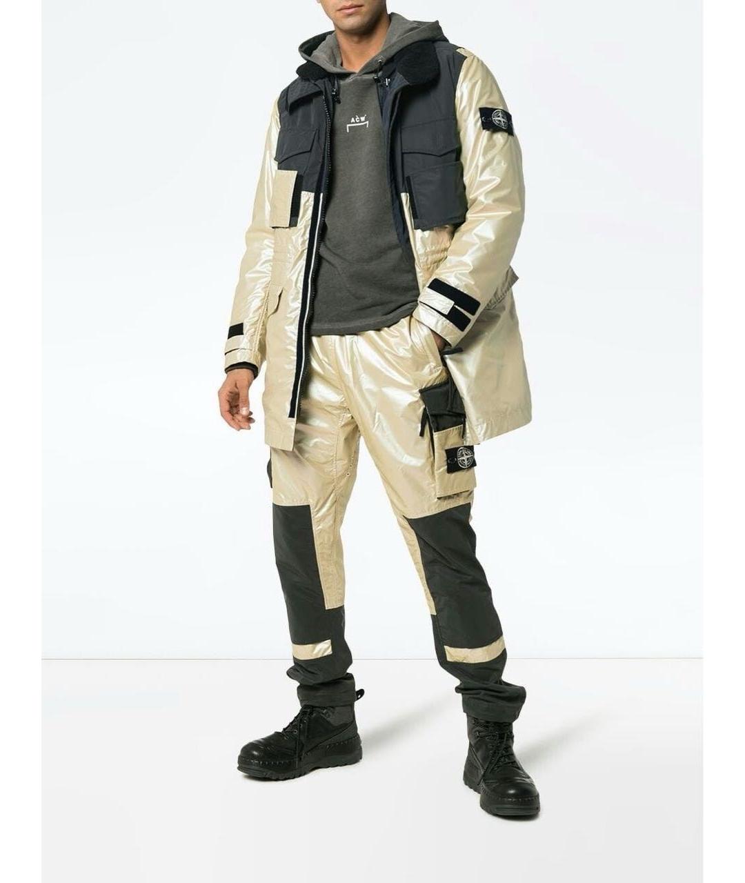 STONE ISLAND Серебряная полиамидовая куртка, фото 6