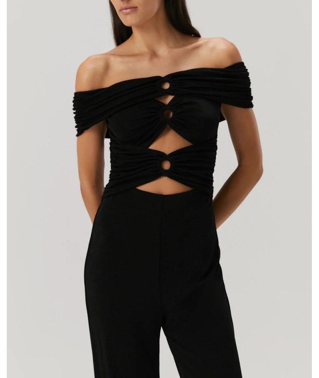 MISHA COLLECTION Черный полиэстеровый комбинезон, фото 6