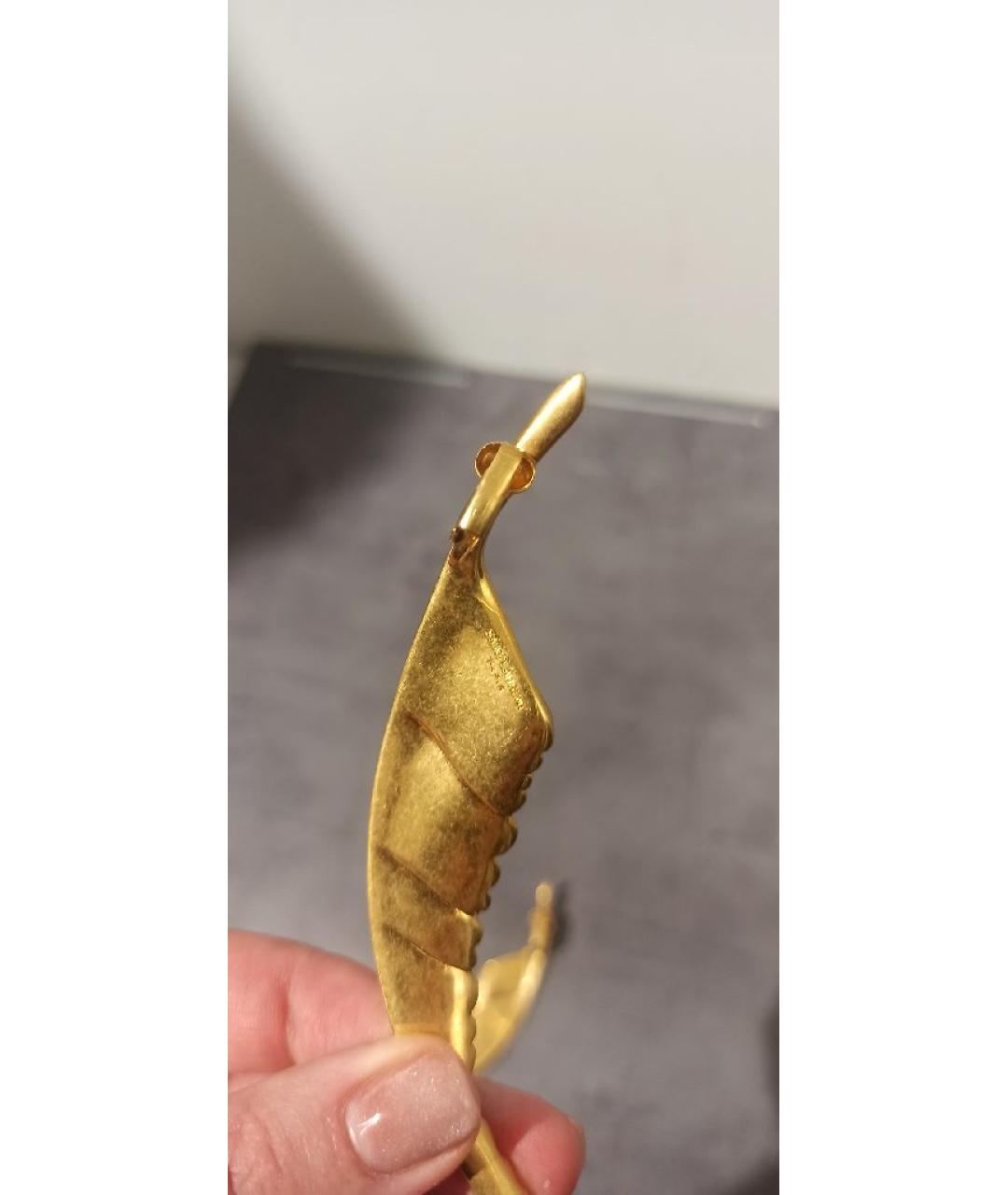 SAINT LAURENT Золотые серьги, фото 7