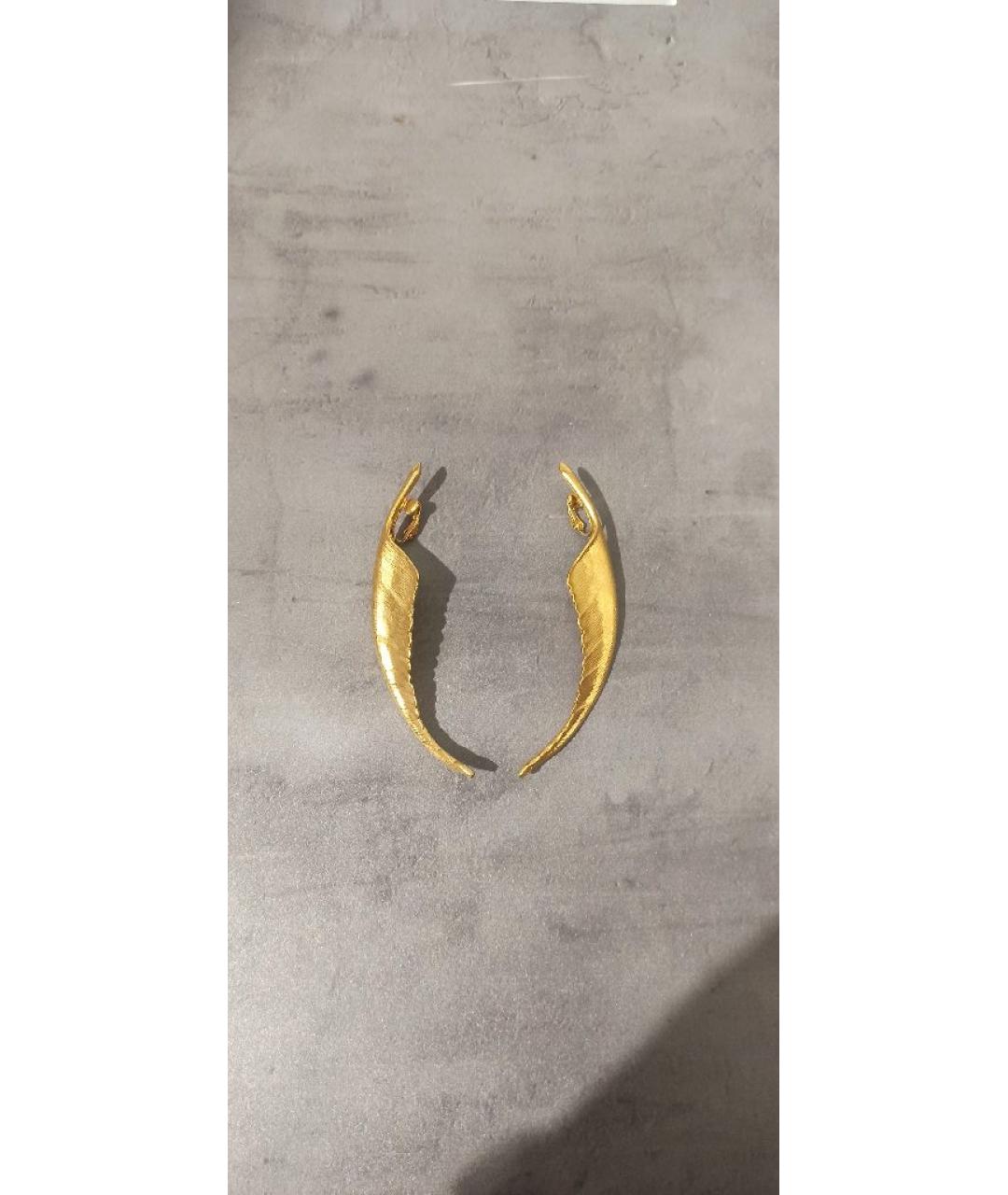 SAINT LAURENT Золотые серьги, фото 9