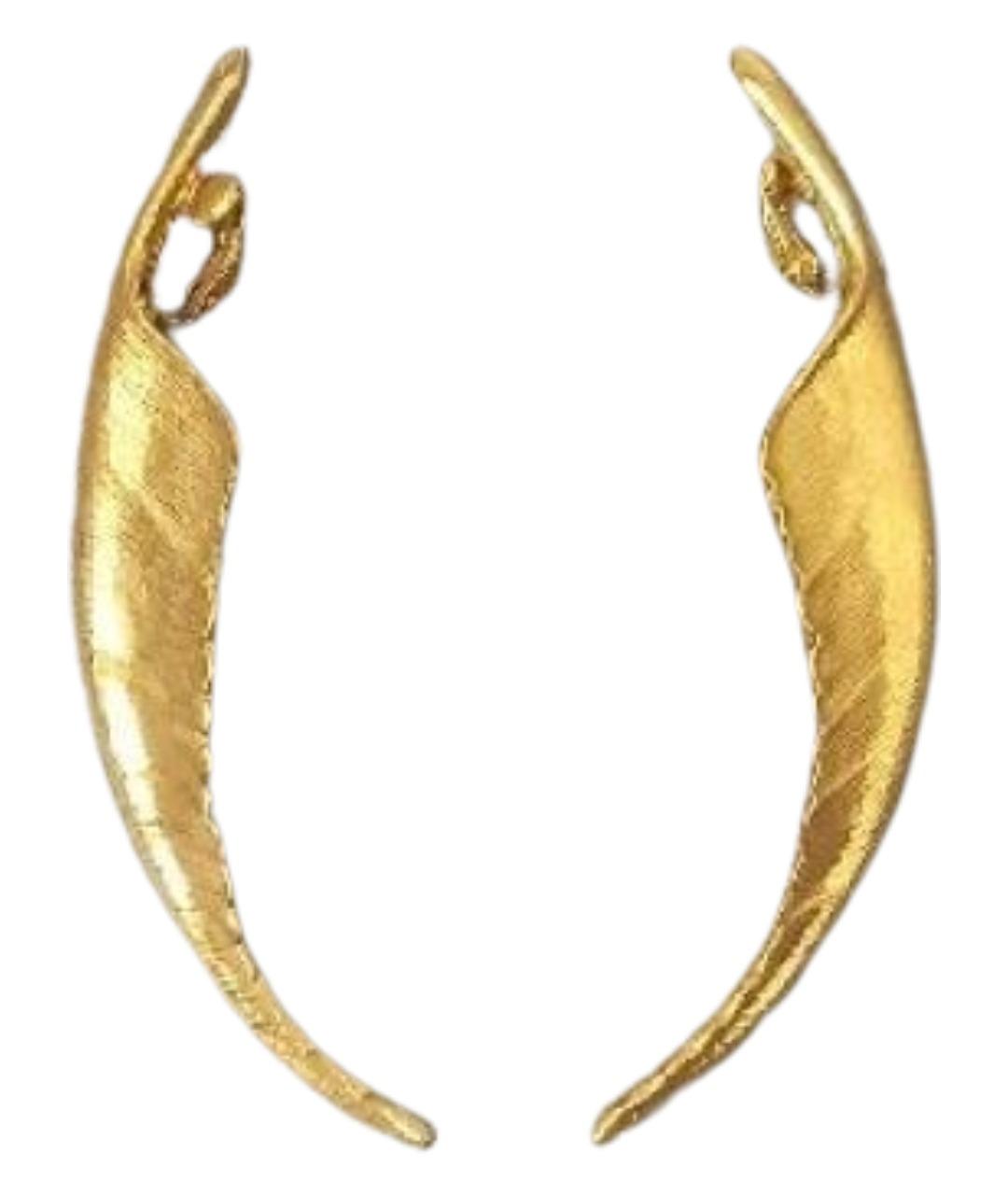 SAINT LAURENT Золотые серьги, фото 1