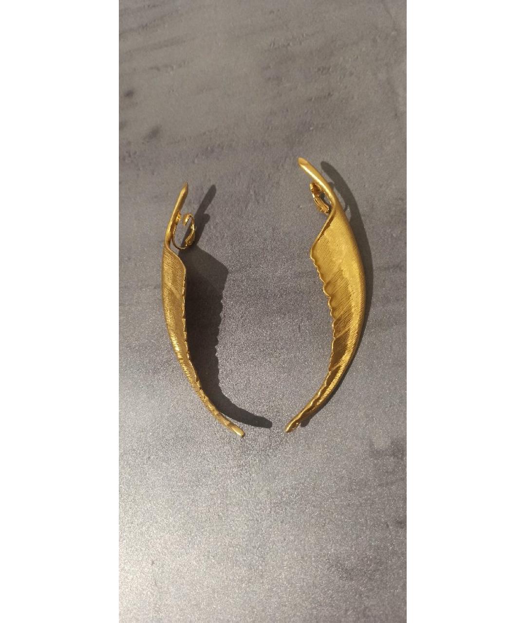 SAINT LAURENT Золотые серьги, фото 2
