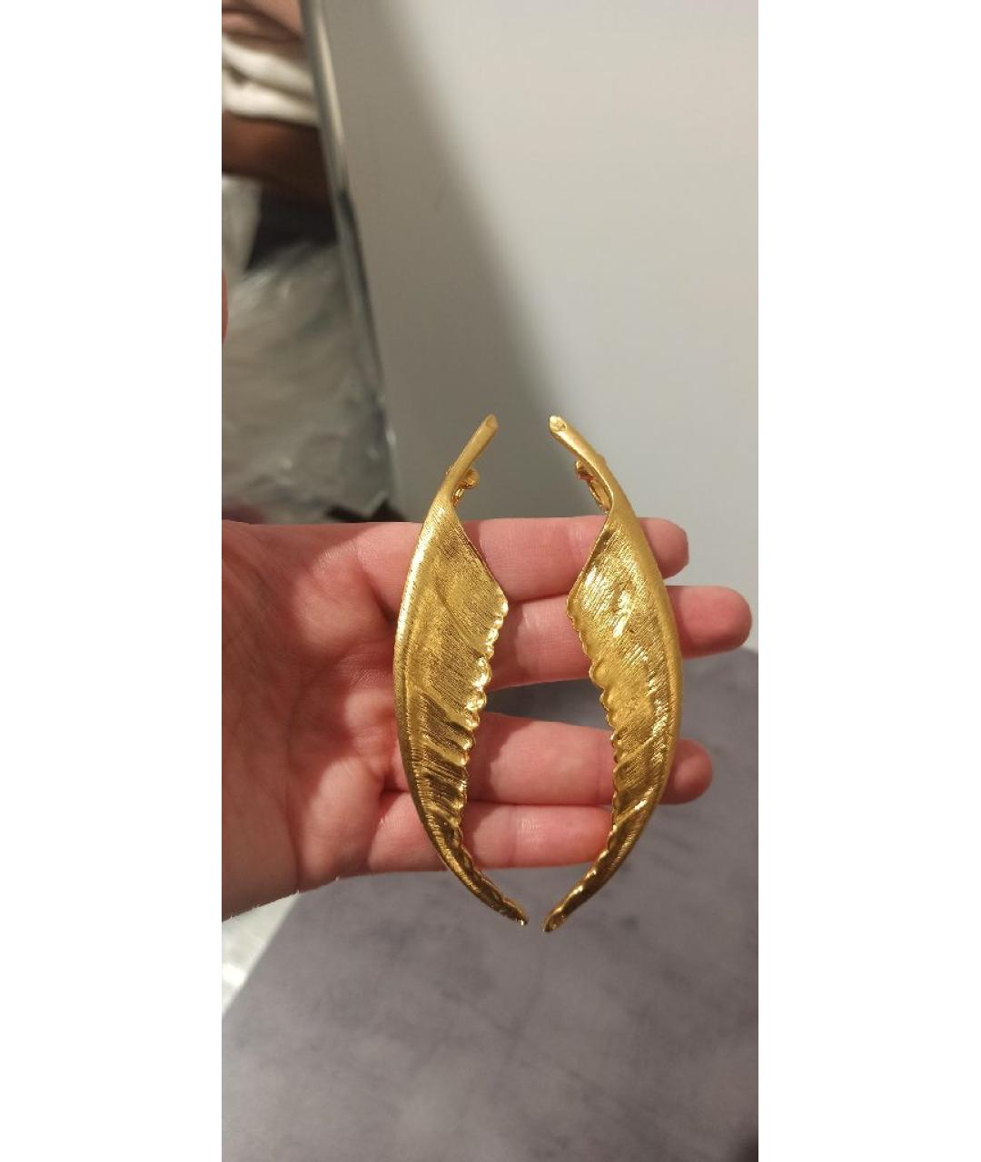 SAINT LAURENT Золотые серьги, фото 8