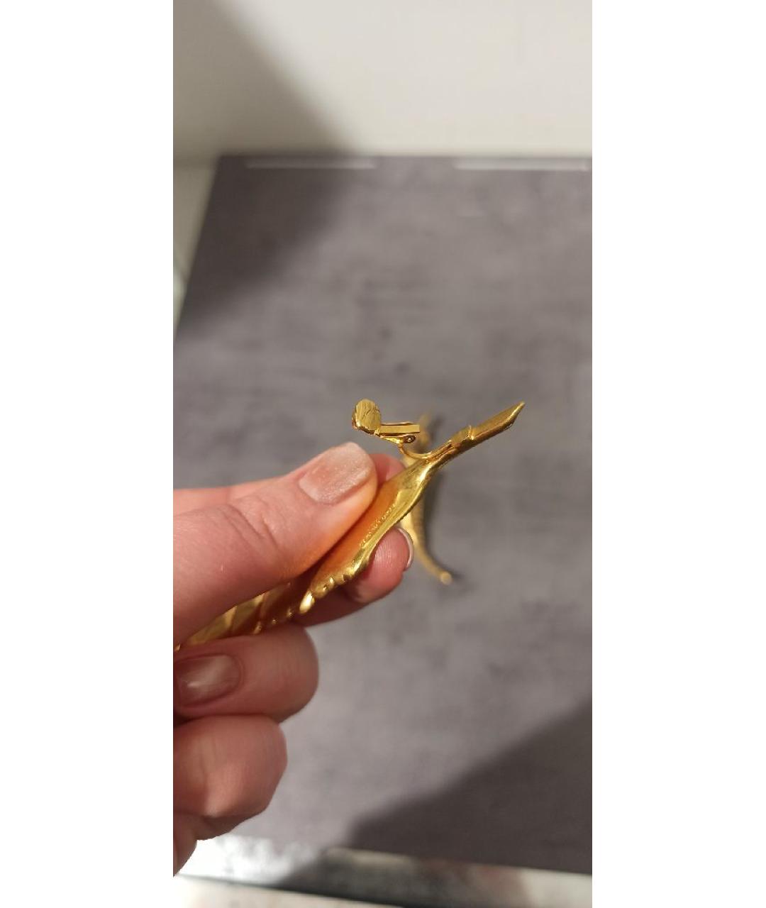 SAINT LAURENT Золотые серьги, фото 5