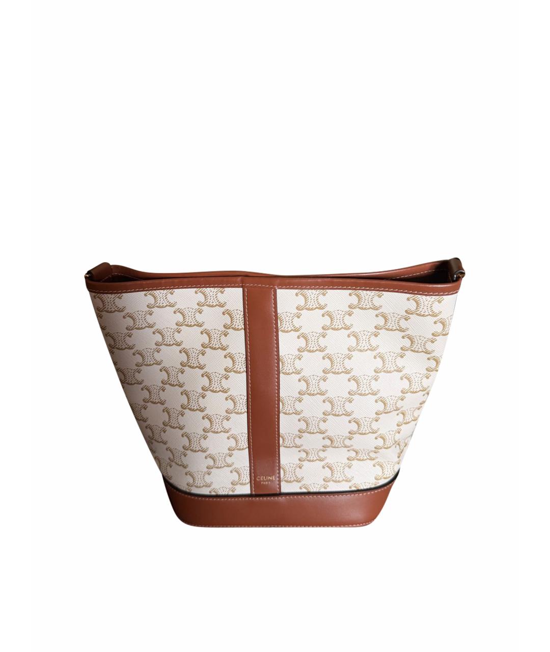 CELINE Белая кожаная сумка через плечо, фото 1