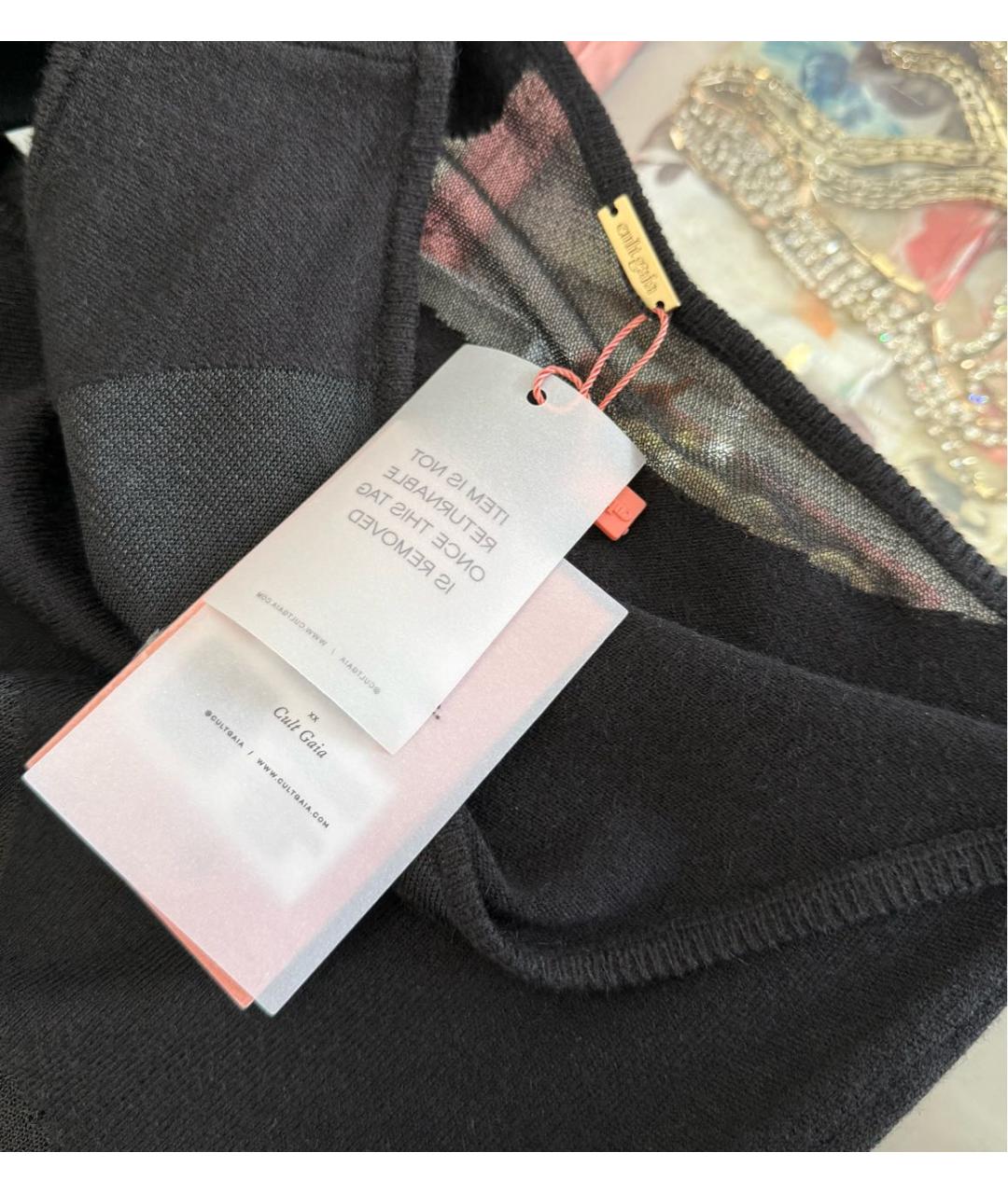 CULT GAIA Черное коктейльное платье, фото 3