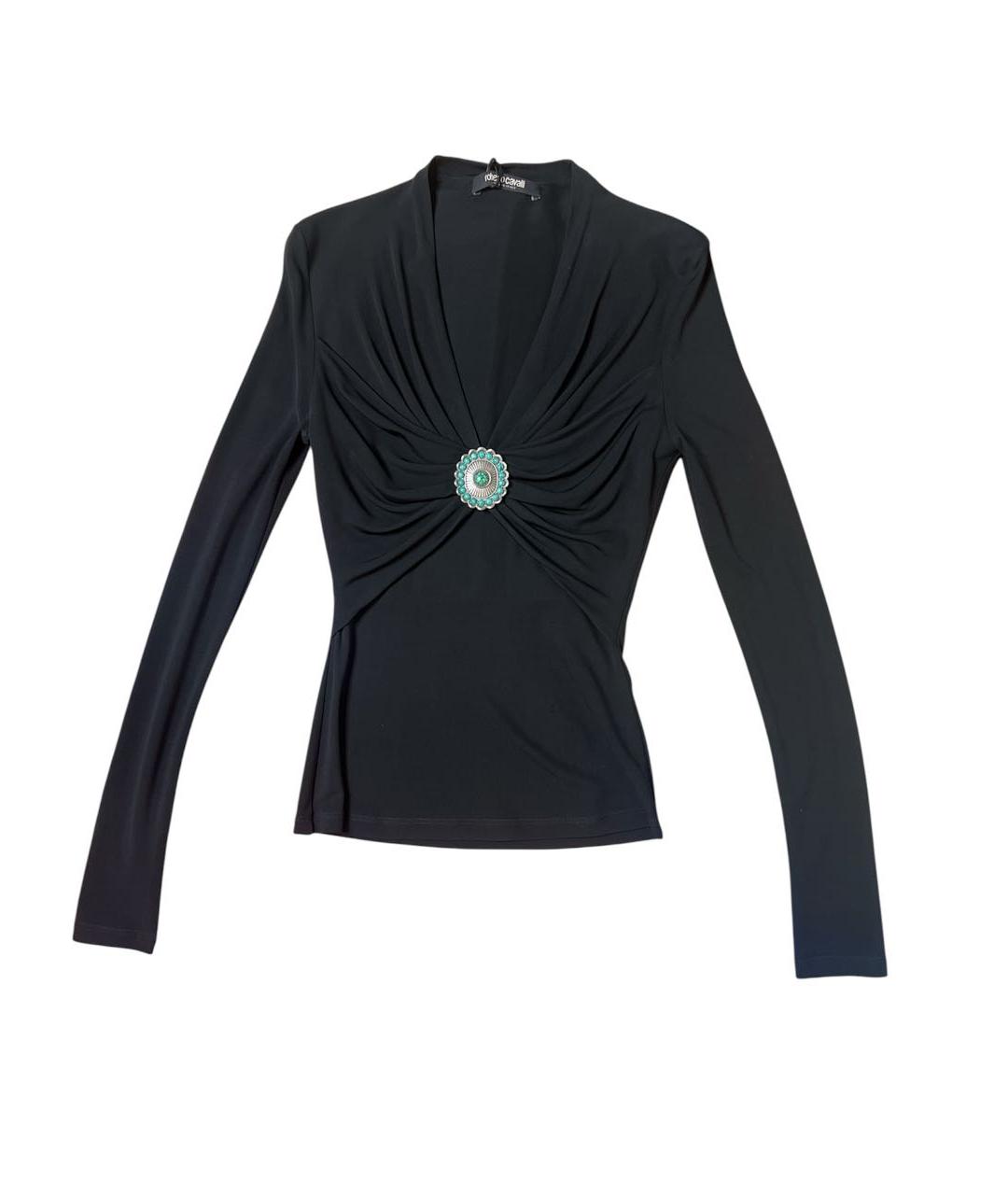 ROBERTO CAVALLI Черный вискозный джемпер / свитер, фото 1