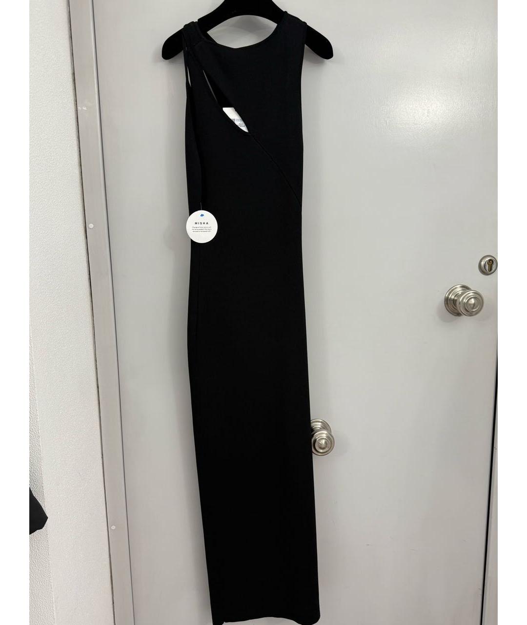 MISHA COLLECTION Черное вискозное повседневное платье, фото 3