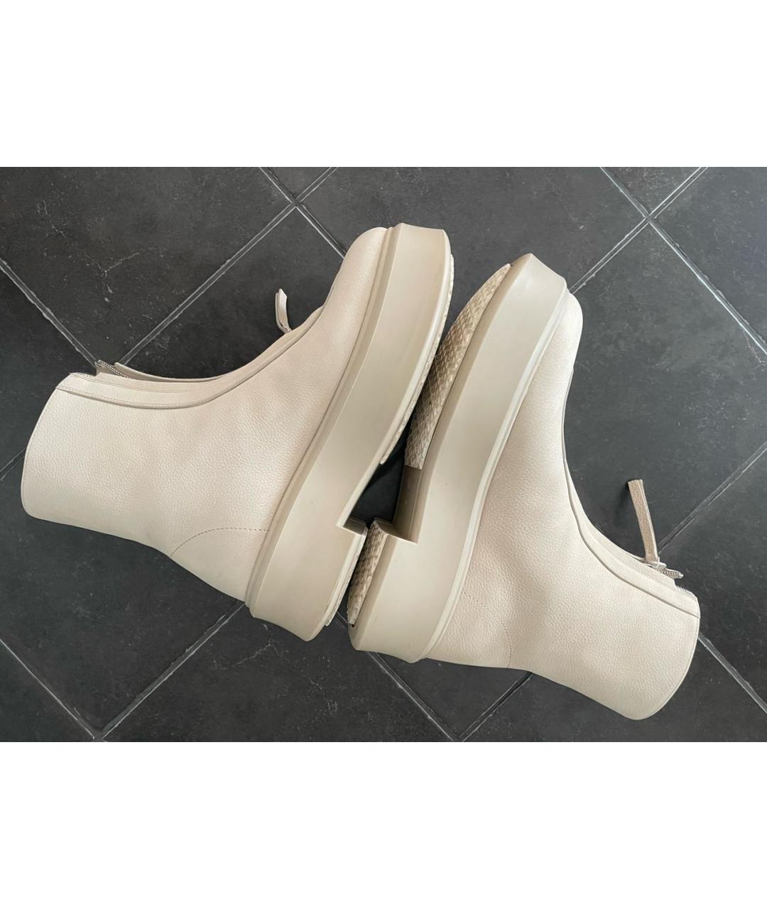 THE ROW Бежевые нубуковые полусапоги, фото 9