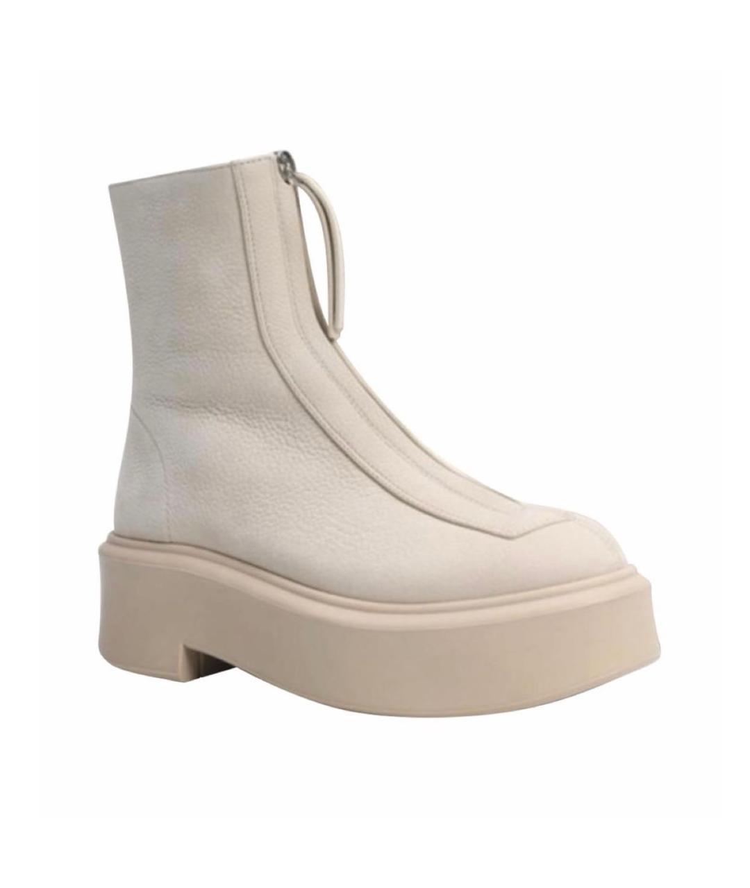 THE ROW Бежевые нубуковые полусапоги, фото 3