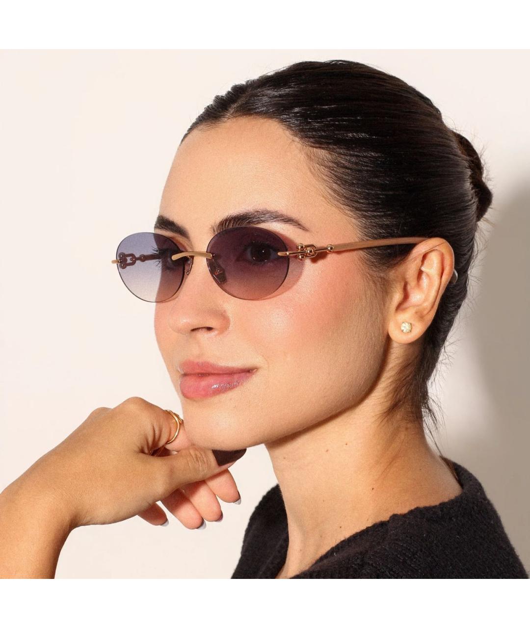 TIFFANY&CO Голубые металлические солнцезащитные очки, фото 6