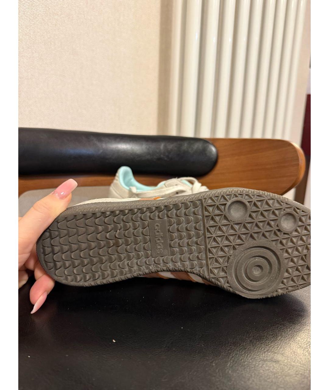 ADIDAS Бежевые замшевые кеды, фото 5