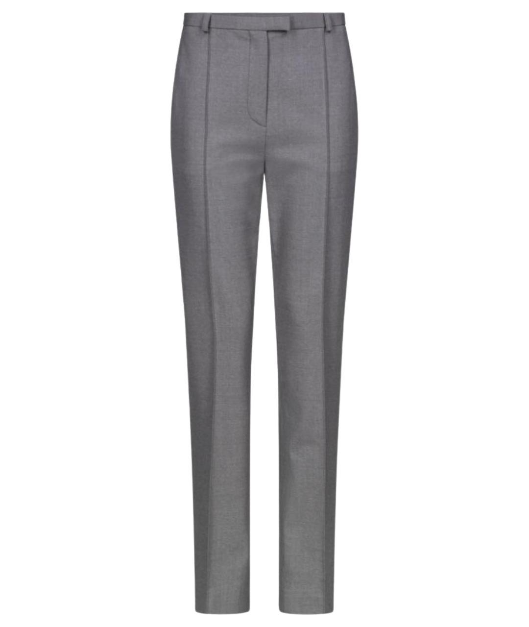 LOULOU DE SAISON Серые шерстяные брюки узкие, фото 1